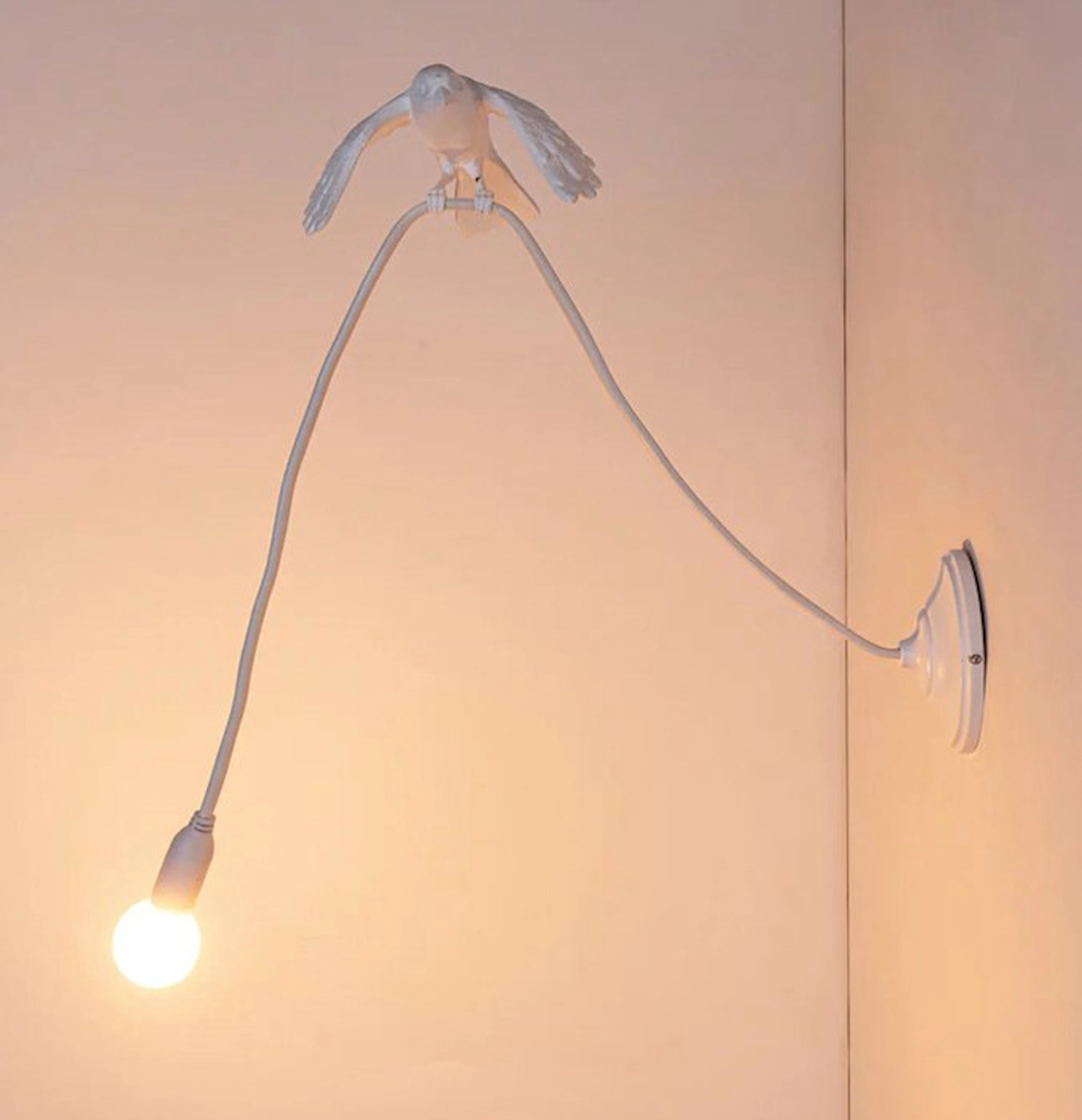 Seletti - Marcantonio - Lamp - Sparrow Wall Lamp "Taking Off" - Resin