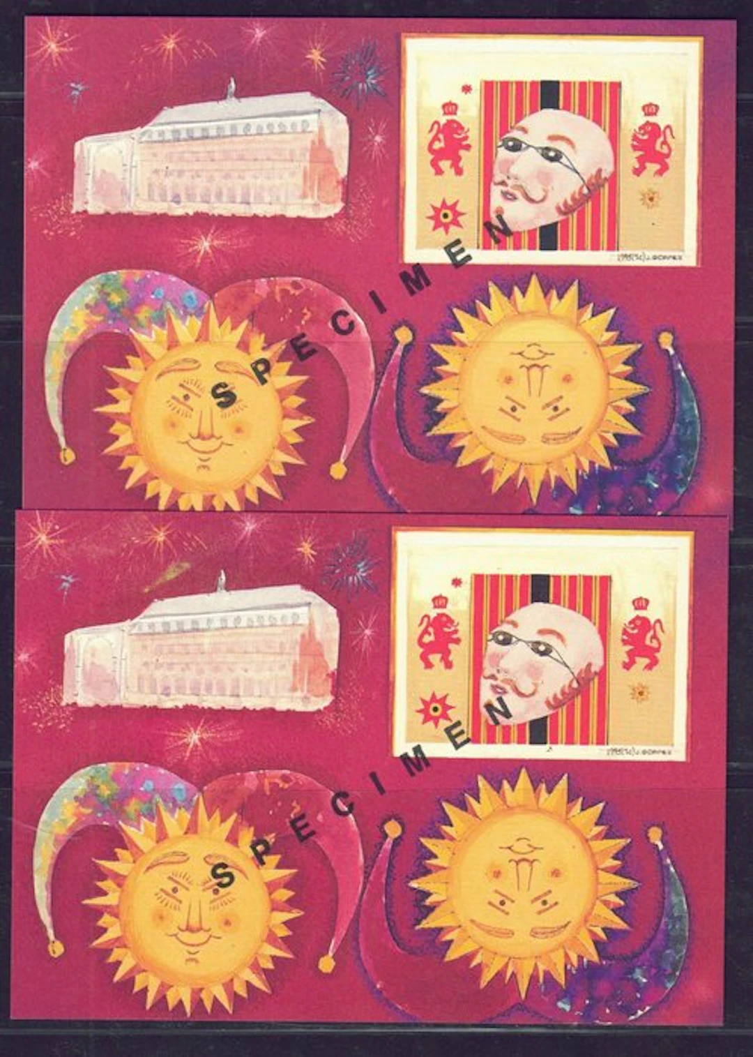 Belgium 1995 - The NA sheet with the imprint "specimen"...