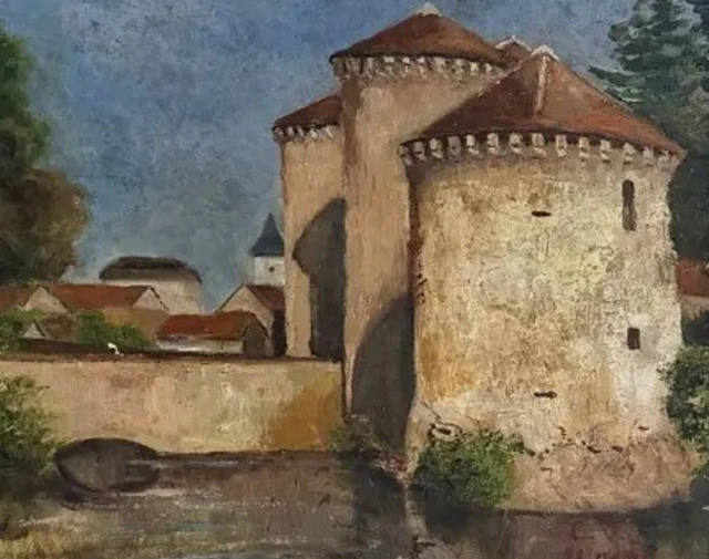 French School (XIX) - Château de Bourg-Archambault