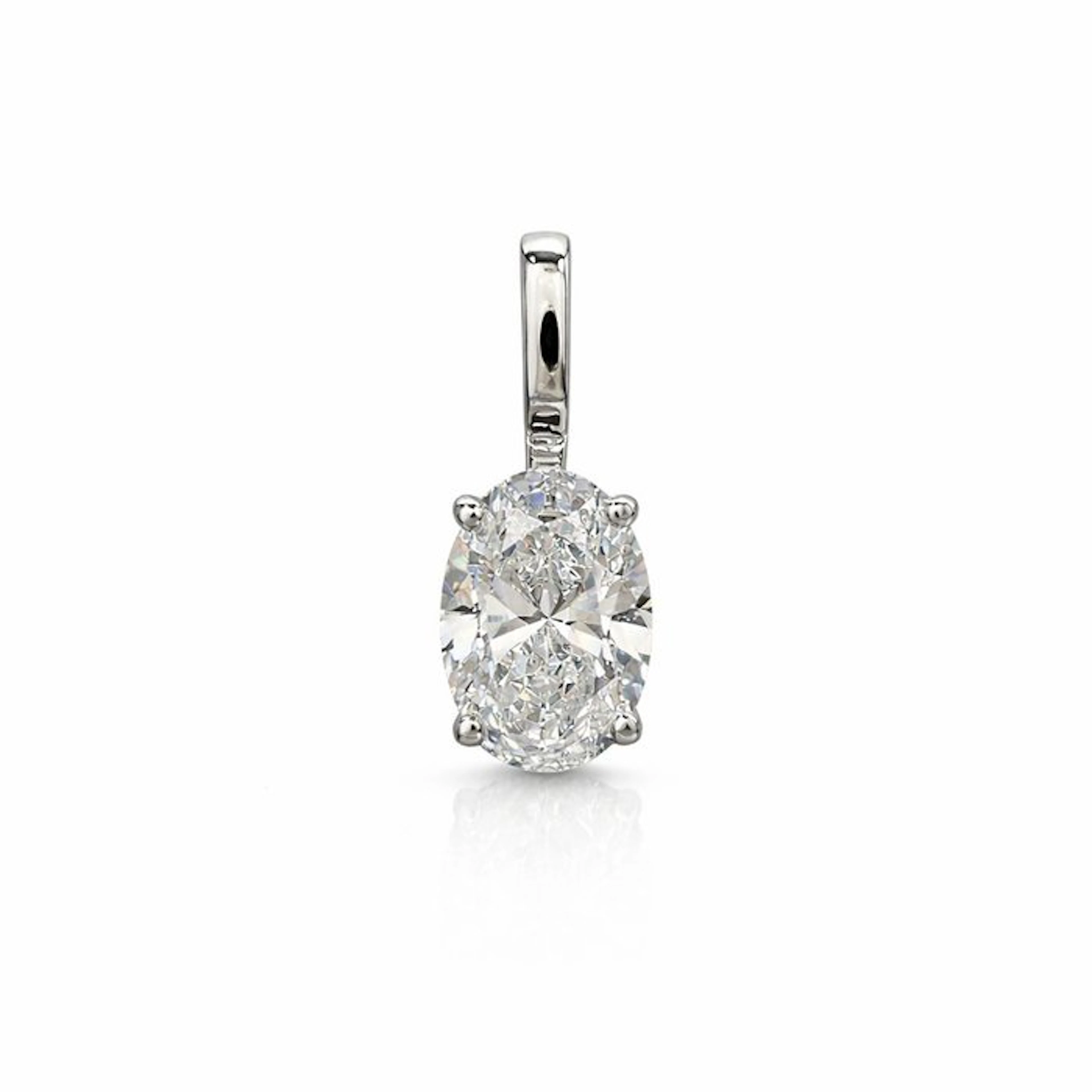 No reserve price - Pendant - 14 kt. White gold - 1.01ct. tw. Diamond