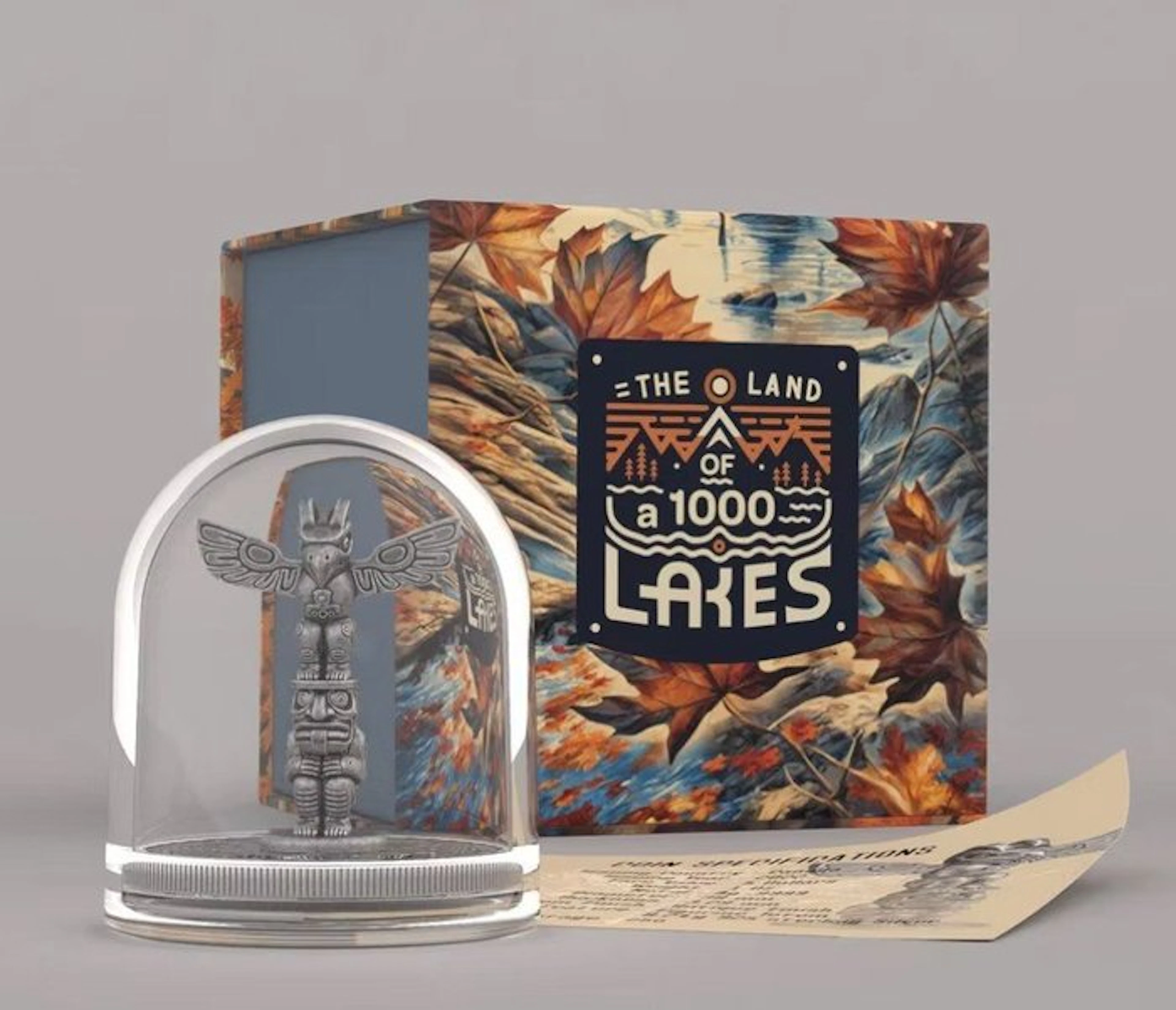 Canada. 5 Dollars 2023 Totem - Land of a Thousand Lakes Series