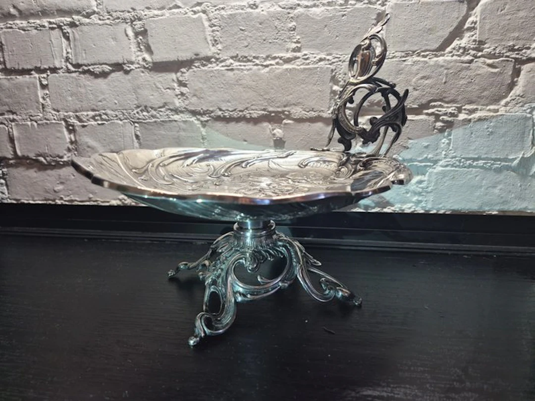 Salver - Silverplated - Art Nouveau bowl
