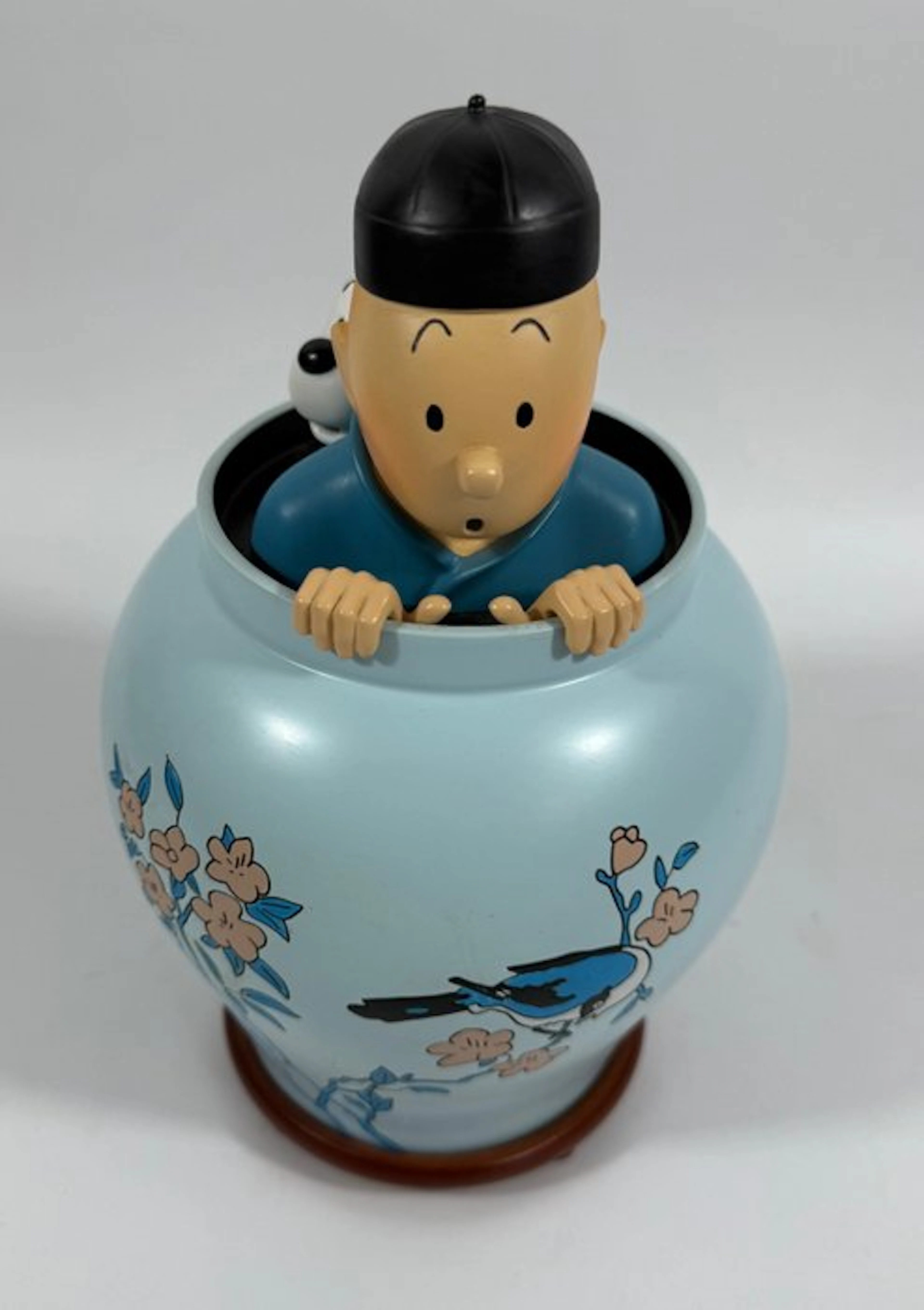 Hergé - 1 Figurine - Tintin - Potiche Lotus Bleu - Patrick Regout - 1991