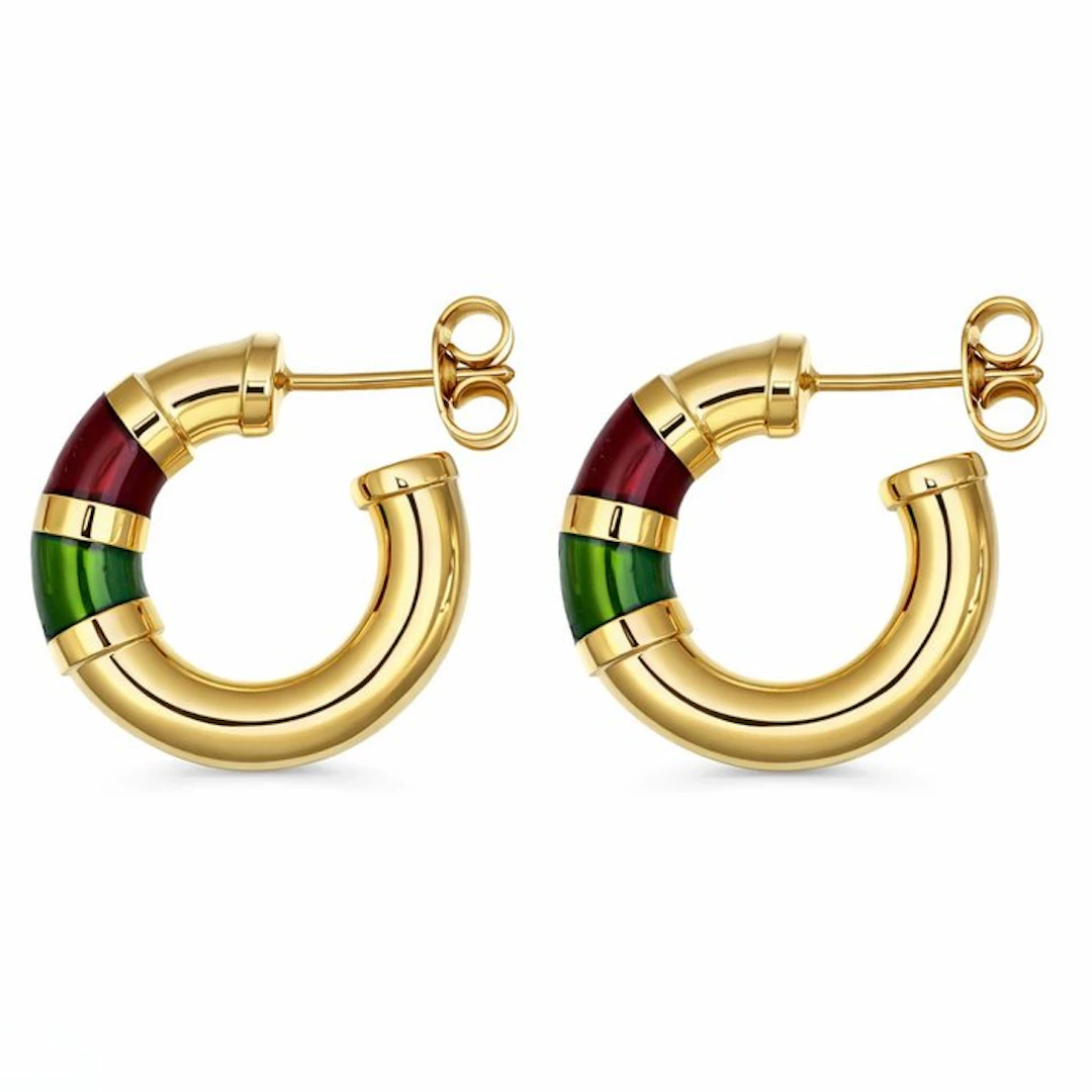 No reserve price - Earrings - 18 kt. Yellow gold - Made in Italy - Handmade