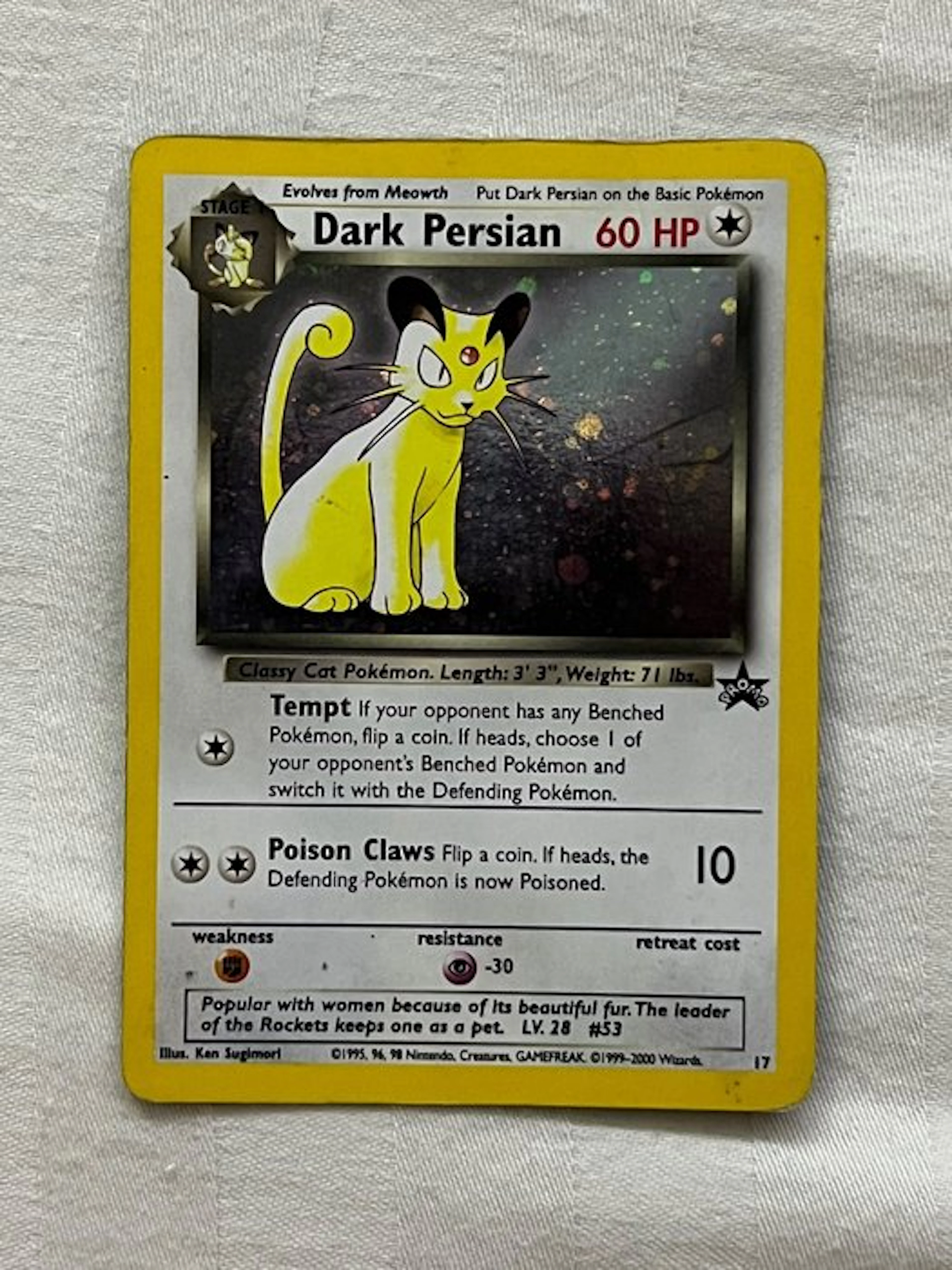 Pokémon - 1 Card - Dark Persian 17 Foil