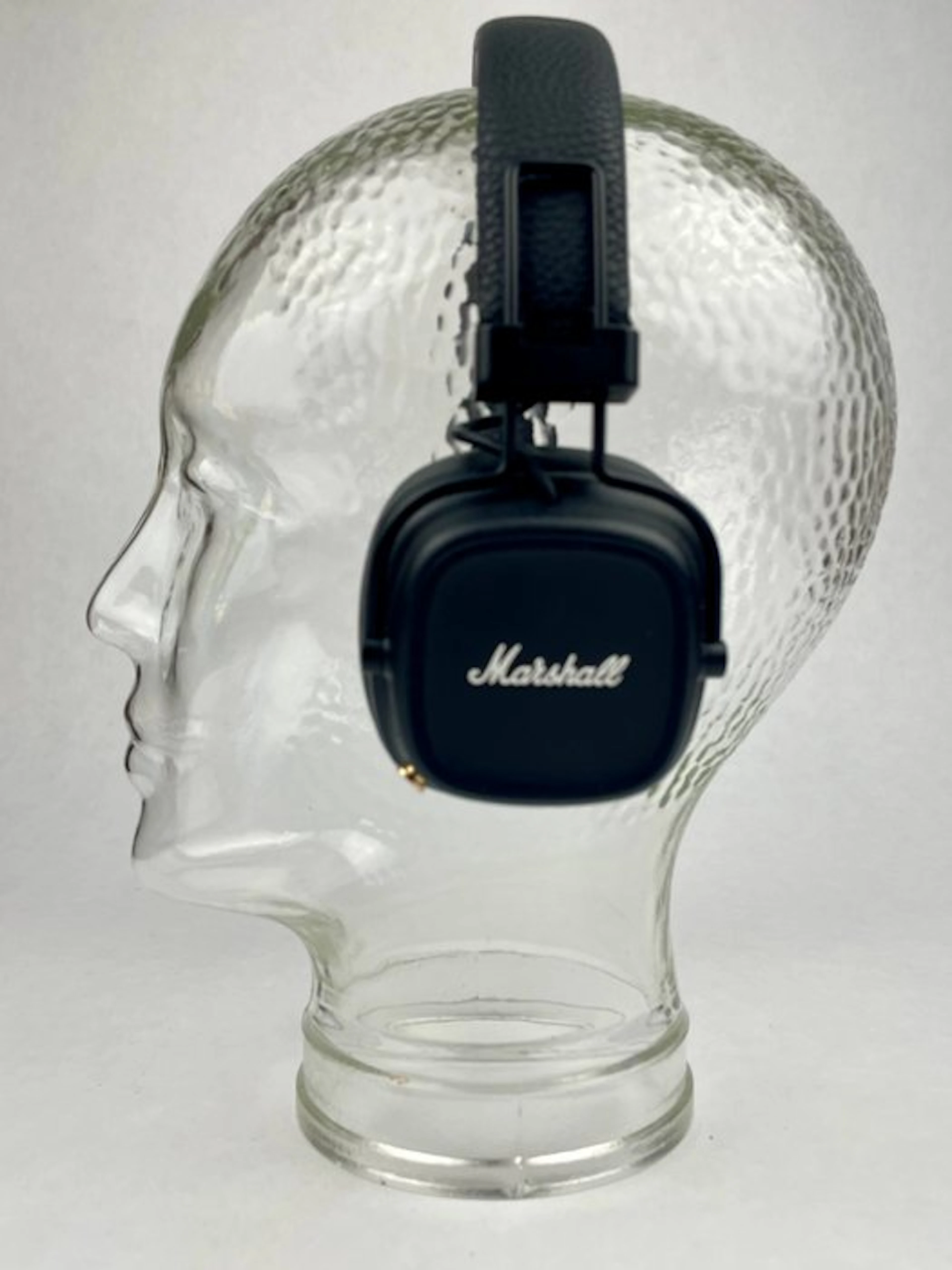 Statue, Space Age/ Retro vibes - Vintage Glass Mannequin Head – Headphone stand