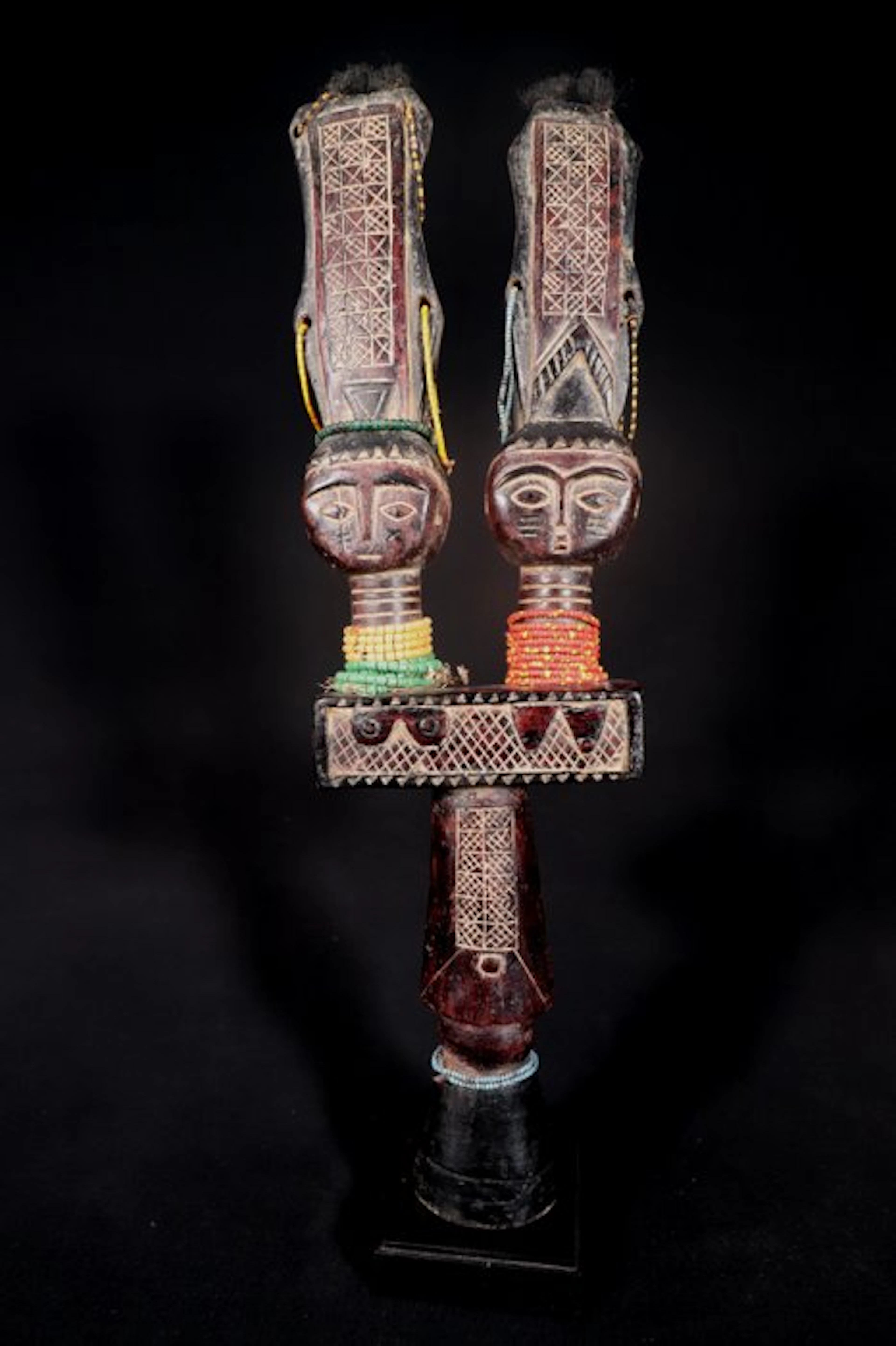 Figure - Fanti or Fante doll on a pedestal - 45 cm - Ghana