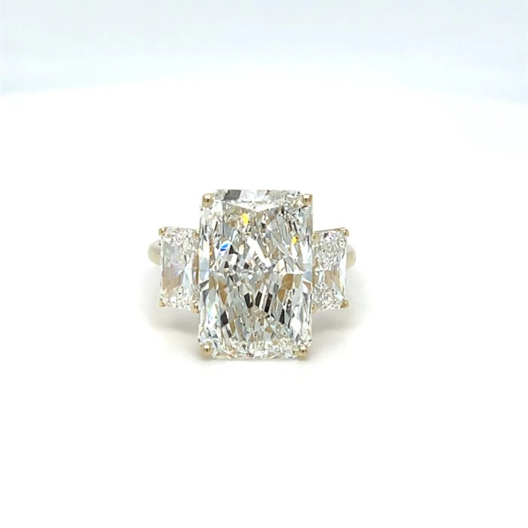 Ring - 14 kt. Yellow gold - 9.04ct. tw. Diamond (Lab-grown) - Diamond