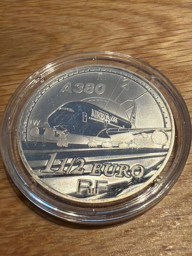 France. 1,50 Euro 2007 Airbus A380 – Europa 22,2g (.900) (No reserve price)