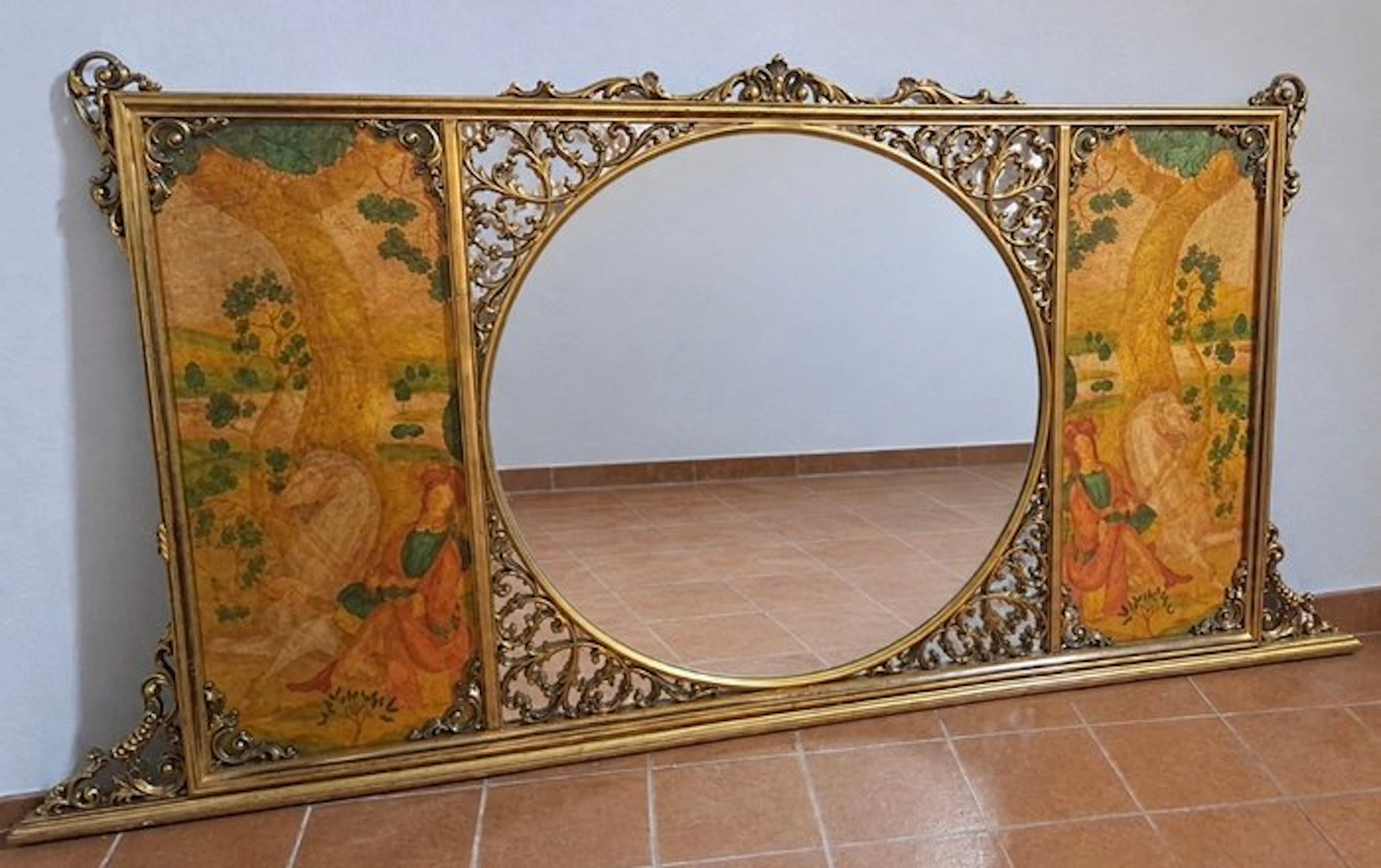 Wall mirror - Wood - One of a kind