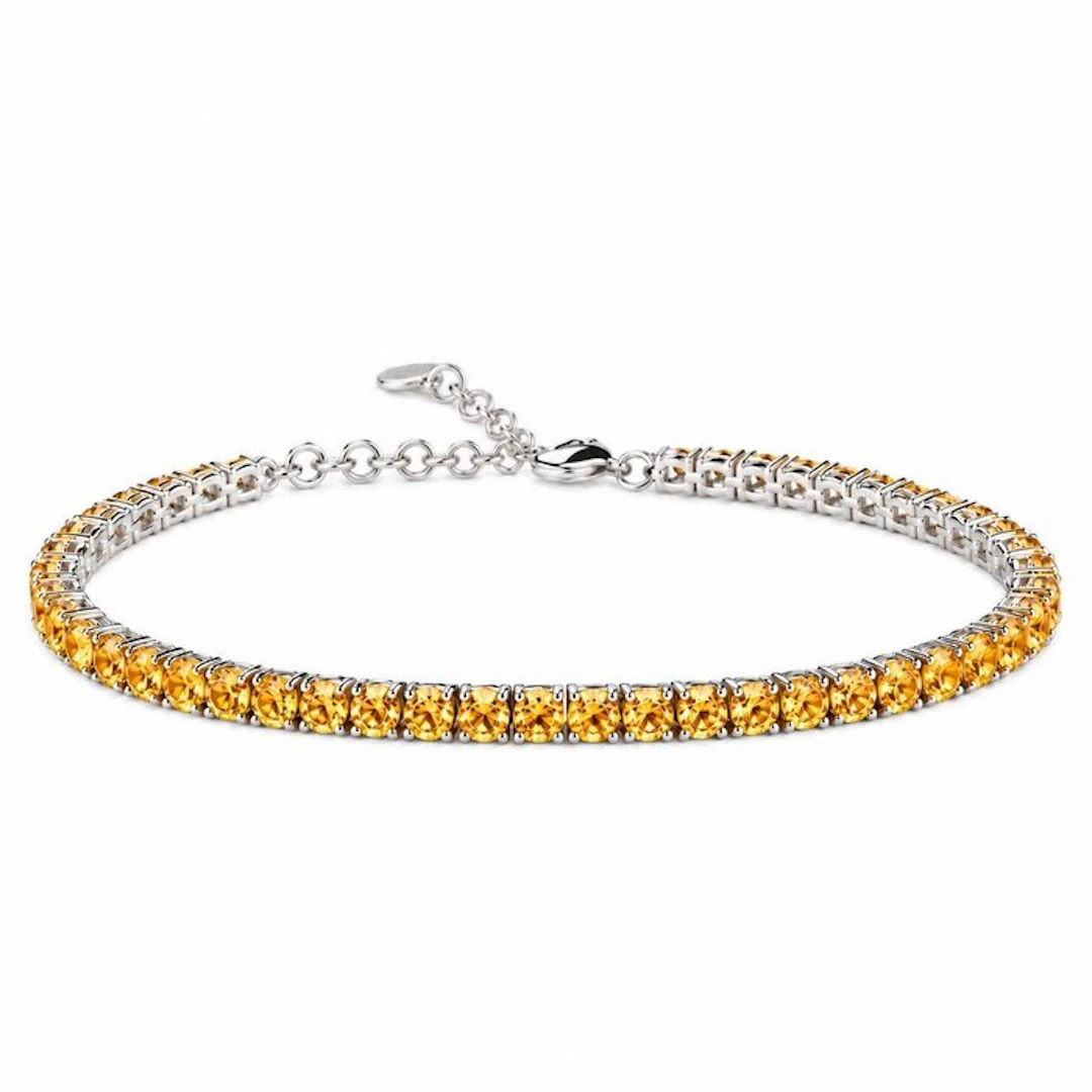 No reserve price - Bracelet Silver Citrine