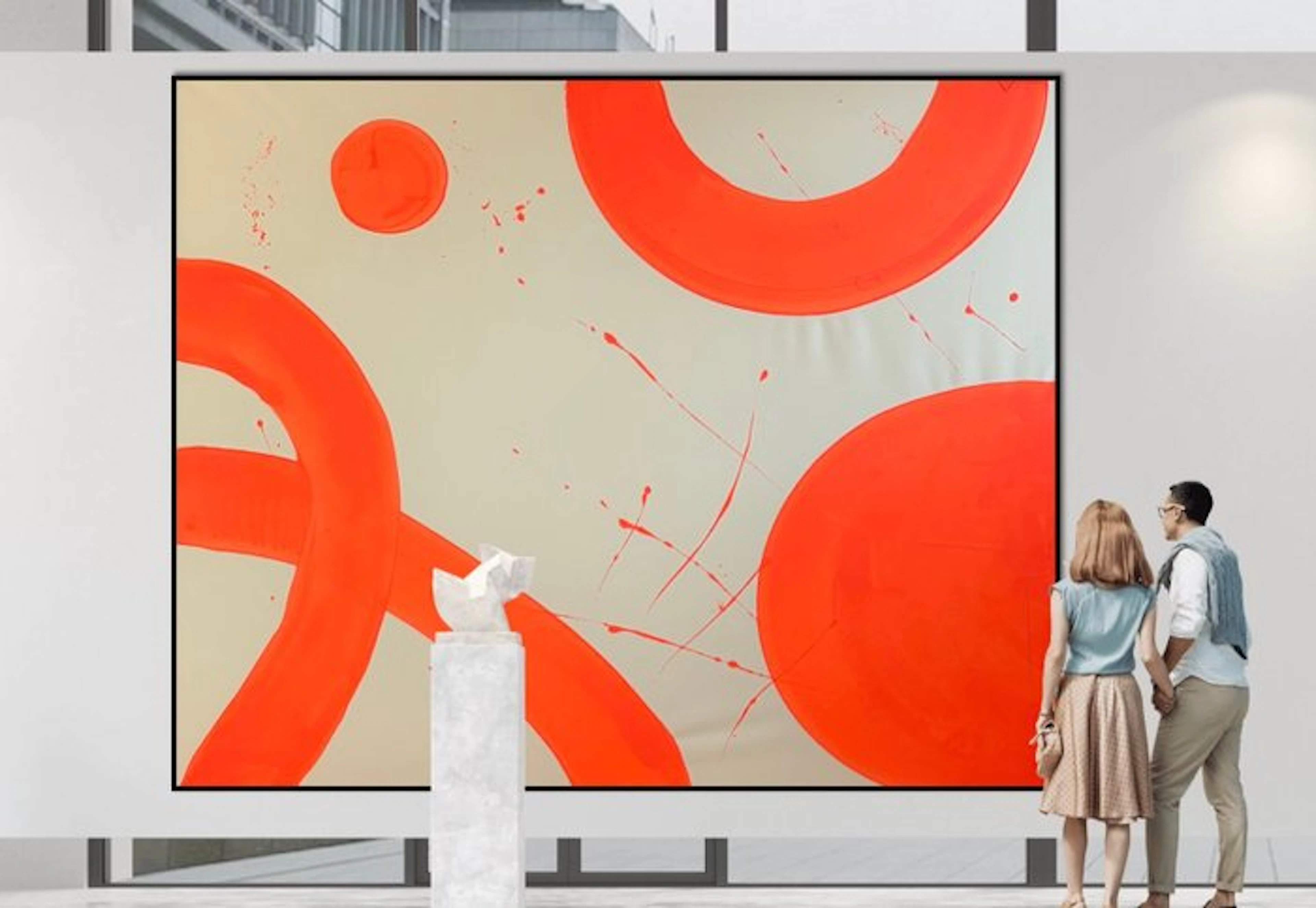 Stefanie Raus - XXXL Verschlungen orange