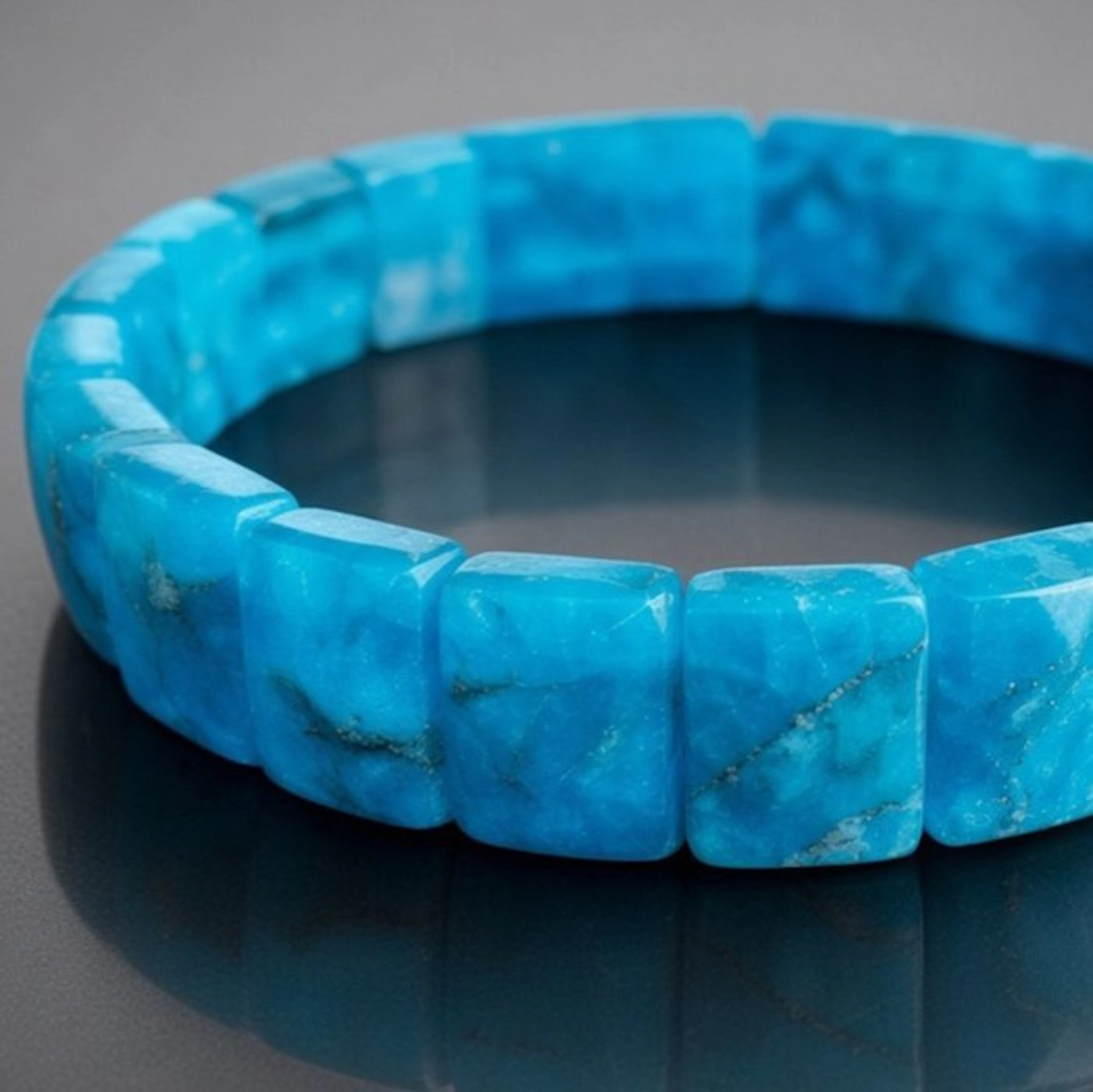 Premium blue apatite bracelet