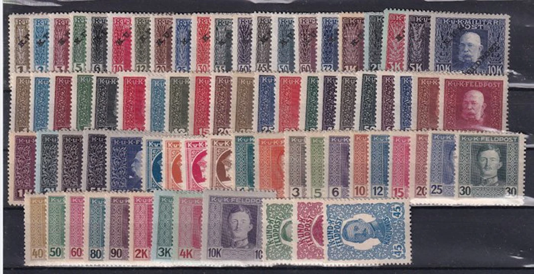 Austria-Hungary - Military mail 1915/1918 - Collection on insert card