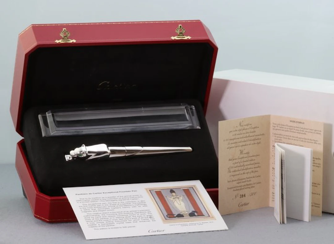 Cartier - Exceptional Panthere limited edition Sterling Silver - Fountain pen