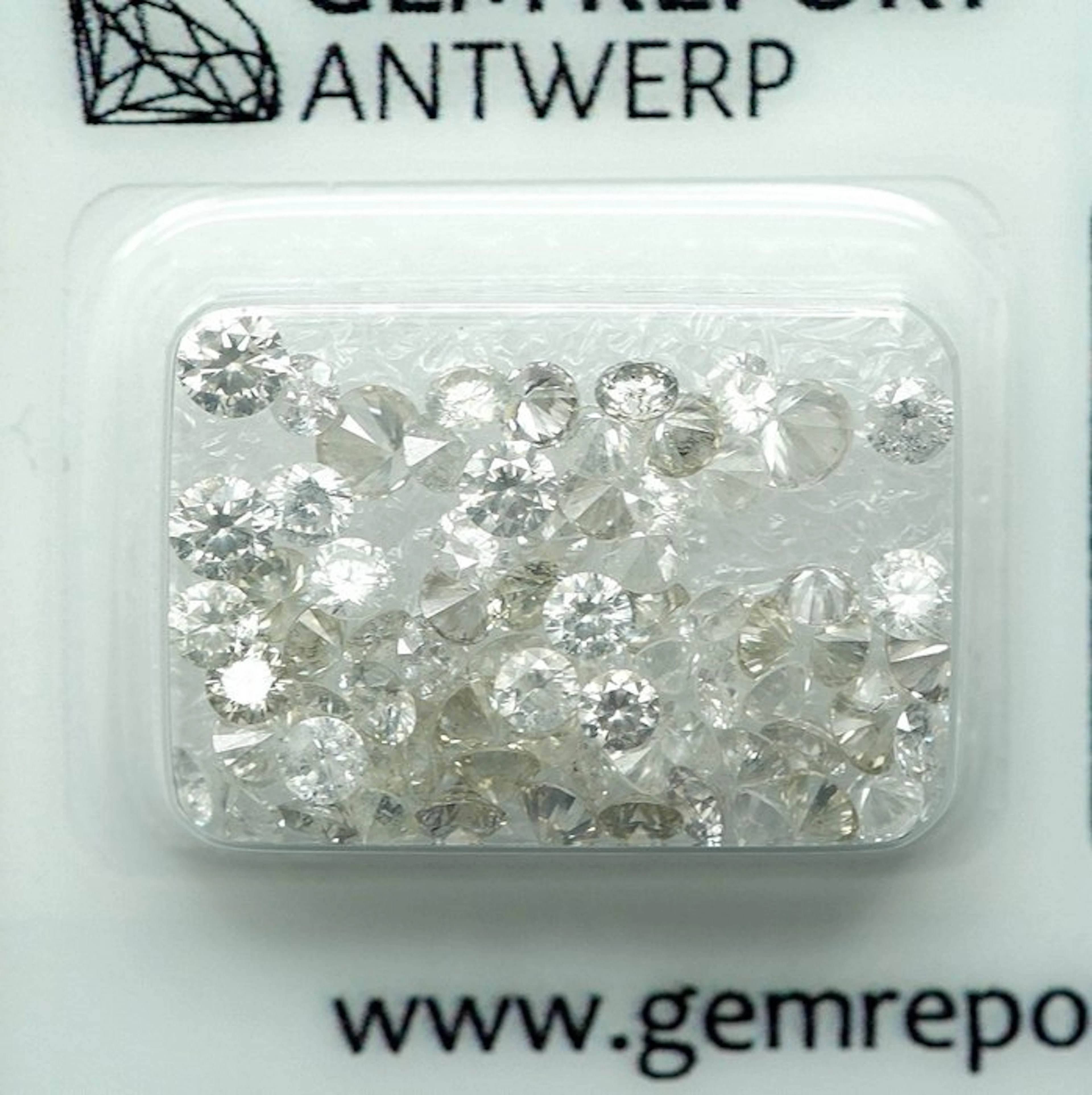 No reserve price - 74 pcs Diamond (Natural) - 5.02 ct - Round - J