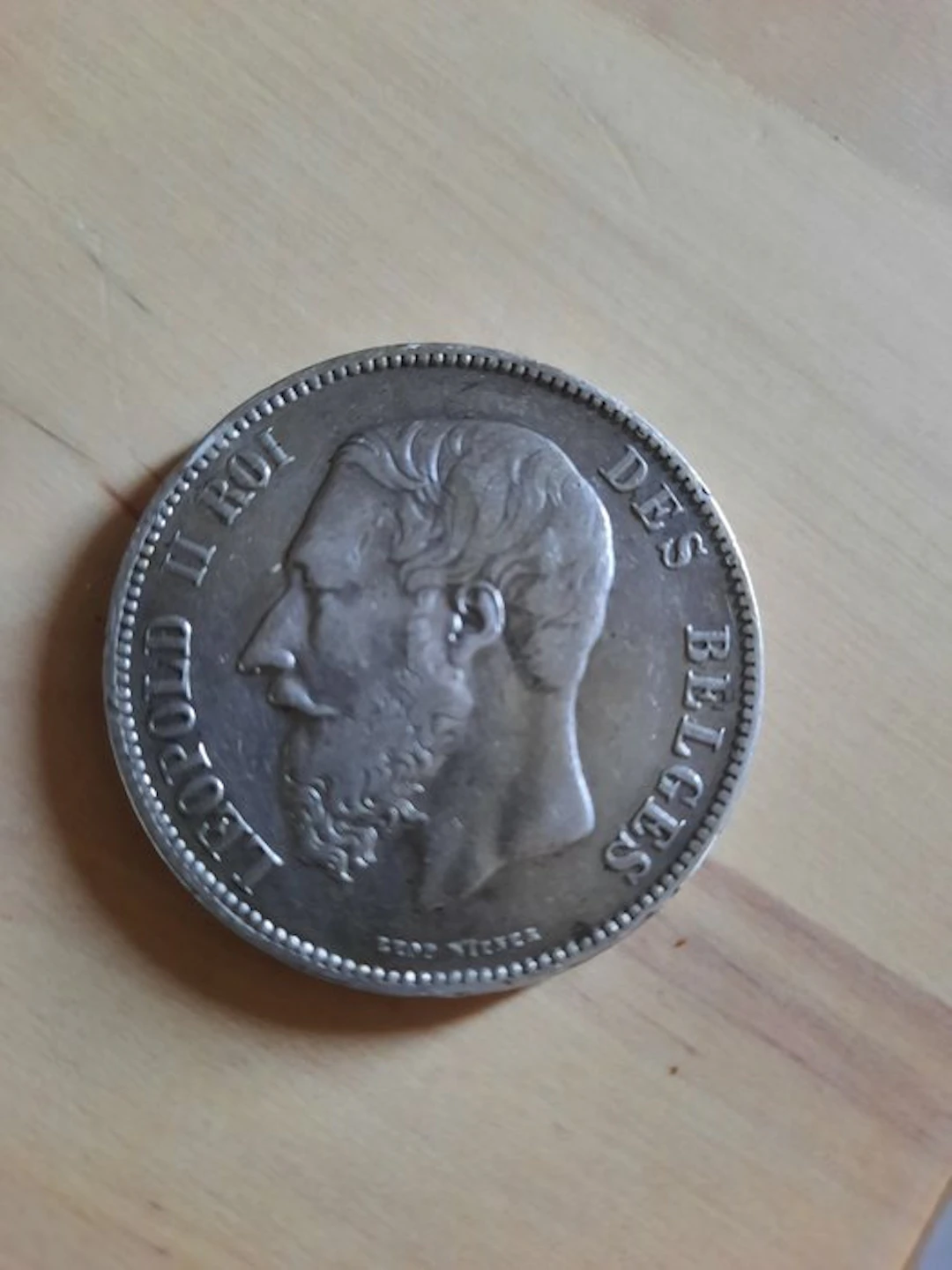 Belgium. Leopold II. 5 Francs 1873 (No reserve price)