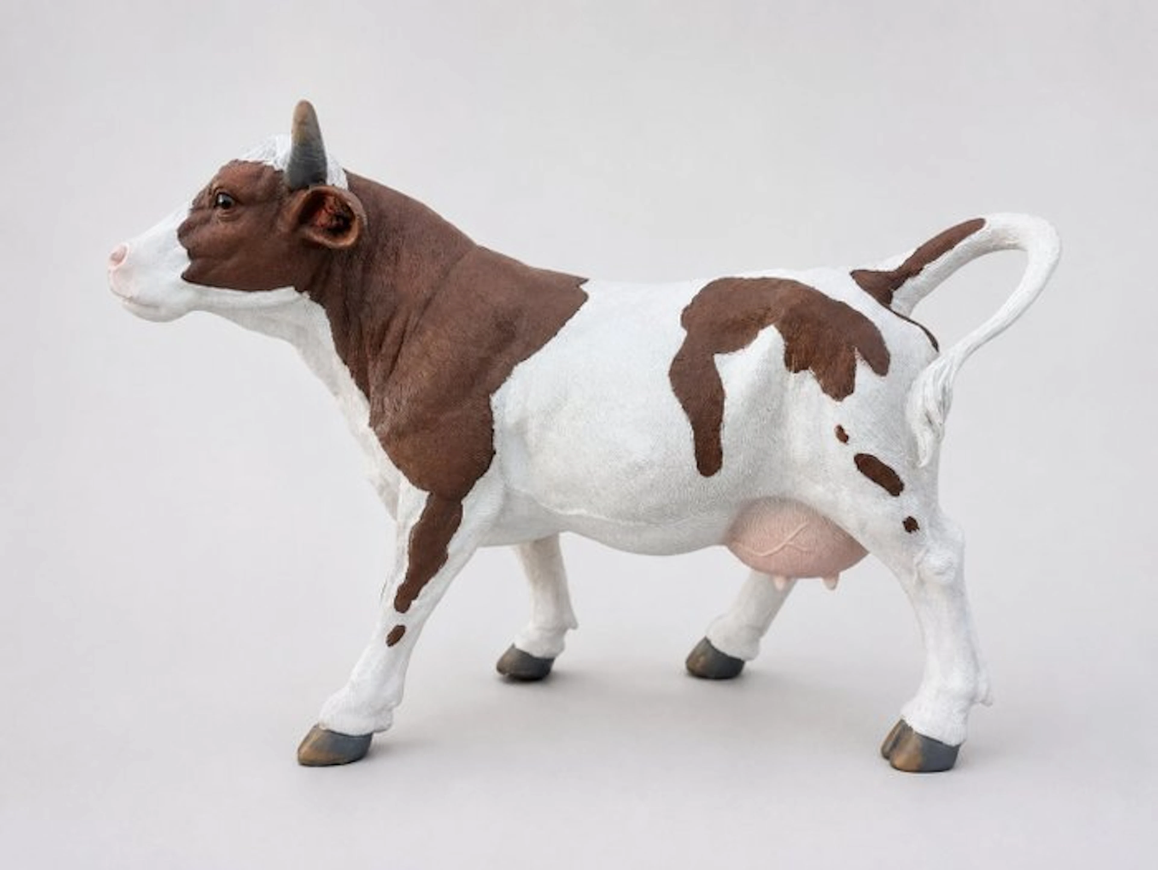 Statue, Simmental koe bruin - 41 cm - polyresin