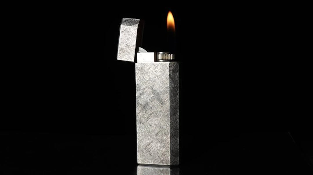 Cartier - Pentagon Brut Pattern Vintage gas Lighter - Lighter - Silver plated