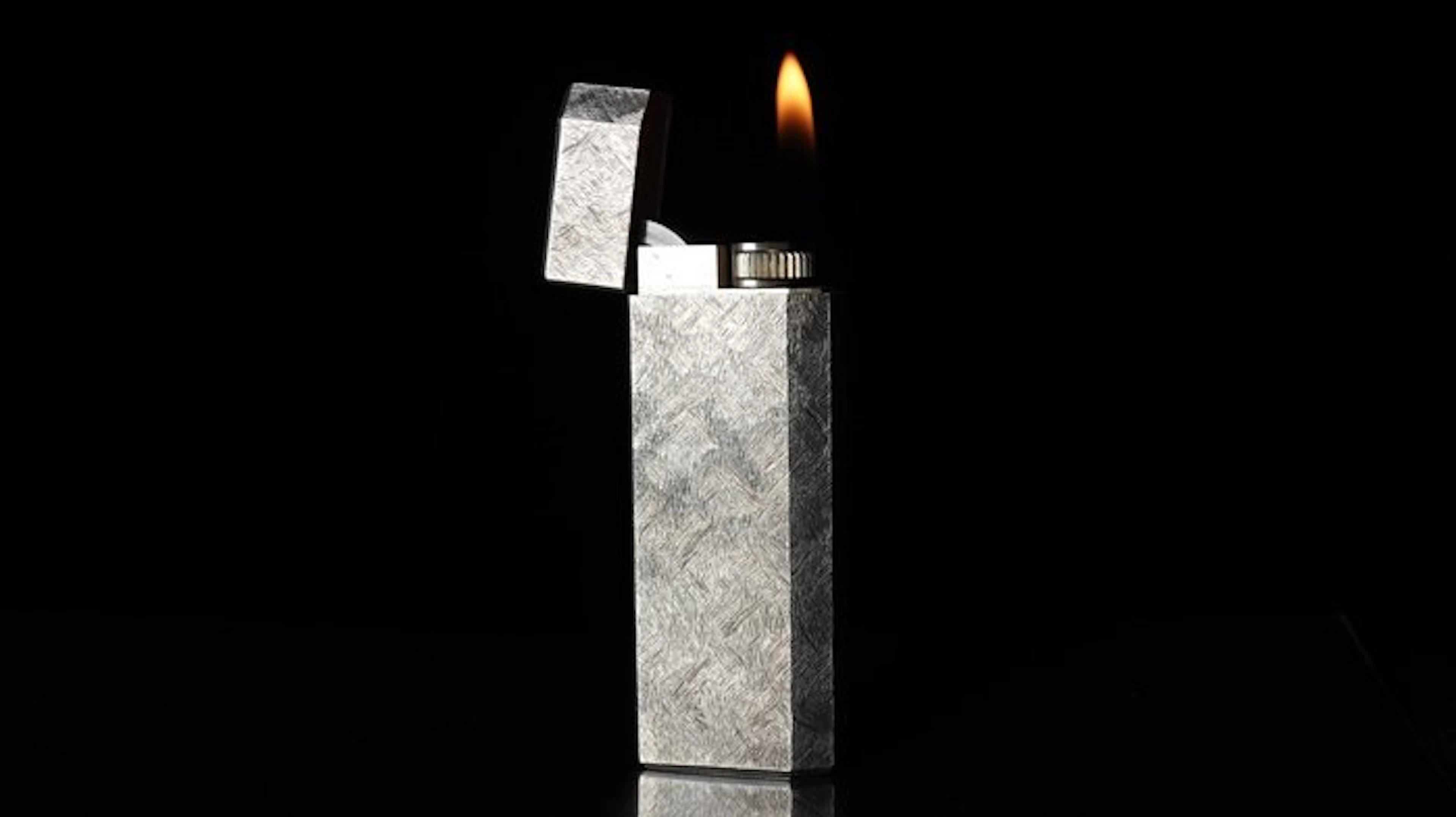 Cartier - Pentagon Brut Pattern Vintage gas Lighter - Lighter - Silver plated