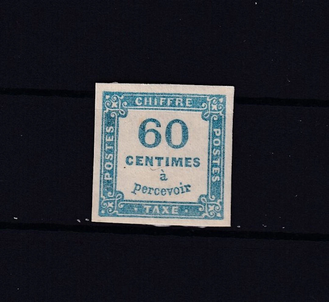 France 1878 - First choice, tax 60c blue - Yvert n°9