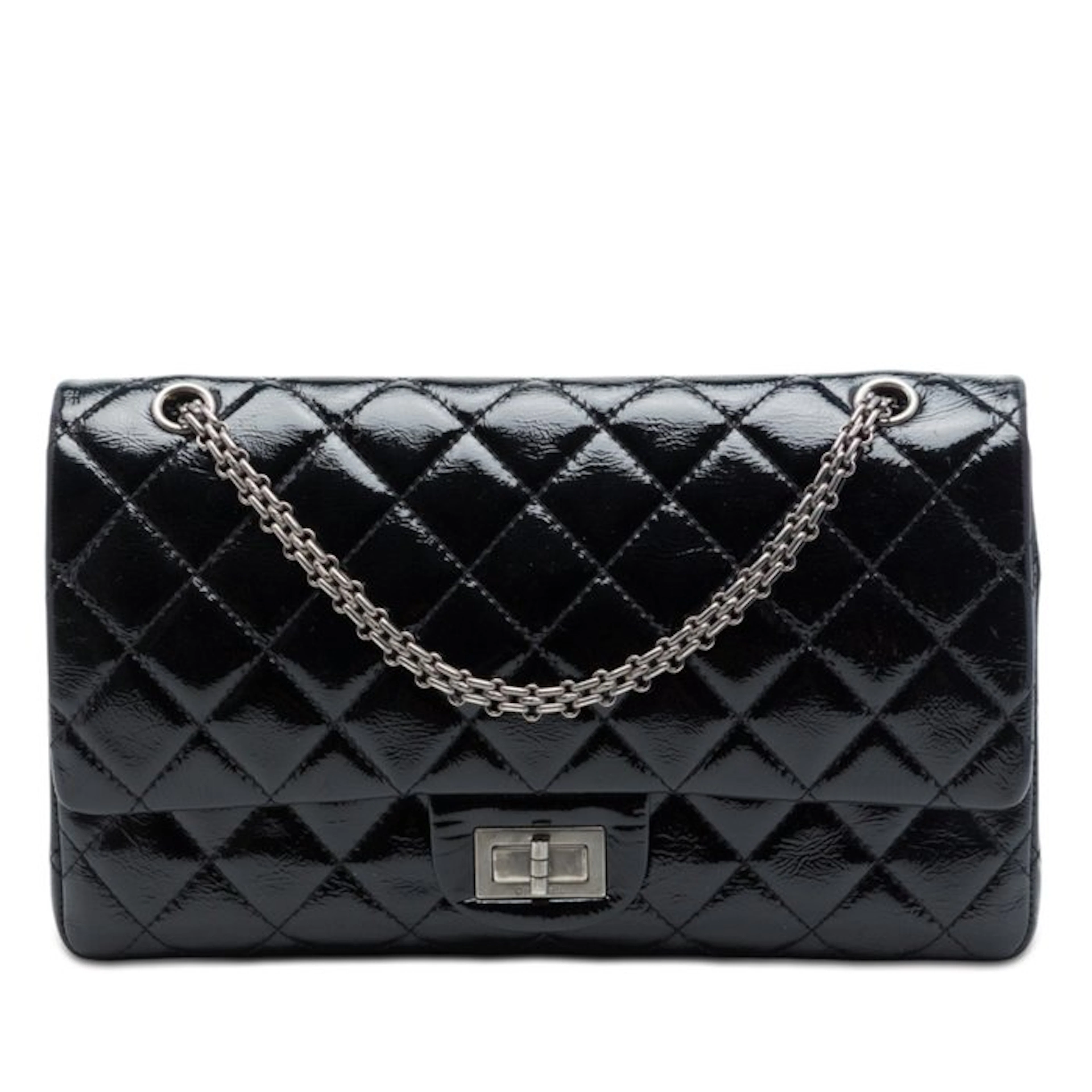 Chanel - Quilted Crinkled Patent Reissue 2.55 Double Flap 227 - Bag