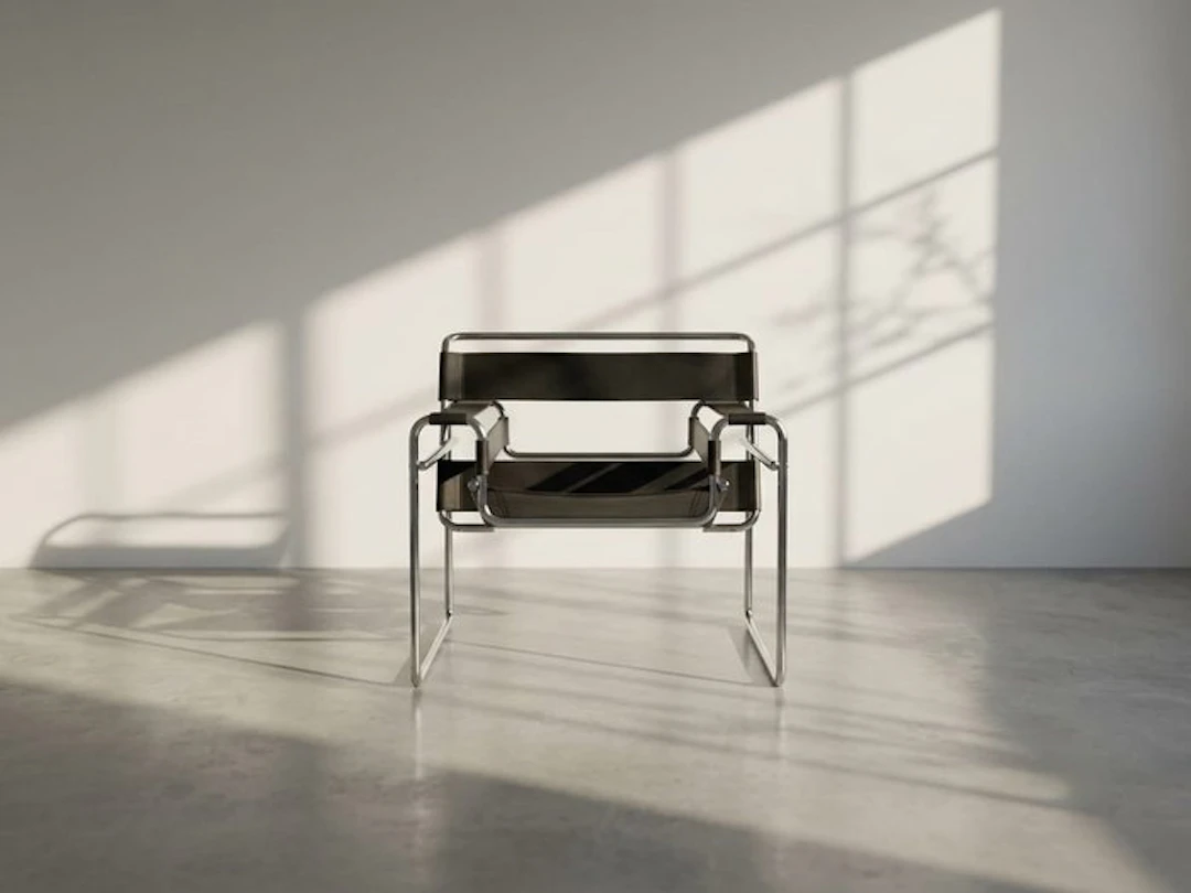 Knoll - Marcel Breuer - Armchair - WASSILY - Metal, black leather