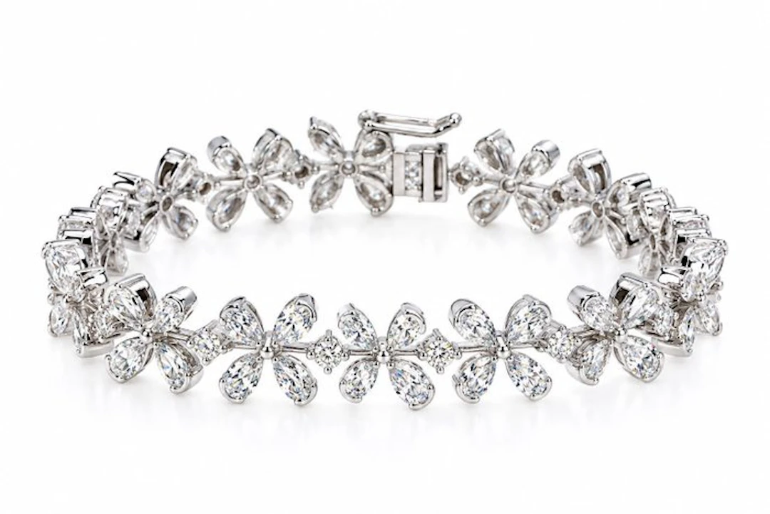 Bracelet - 14 kt. White gold - 7.43ct. tw. Diamond (Lab-grown)