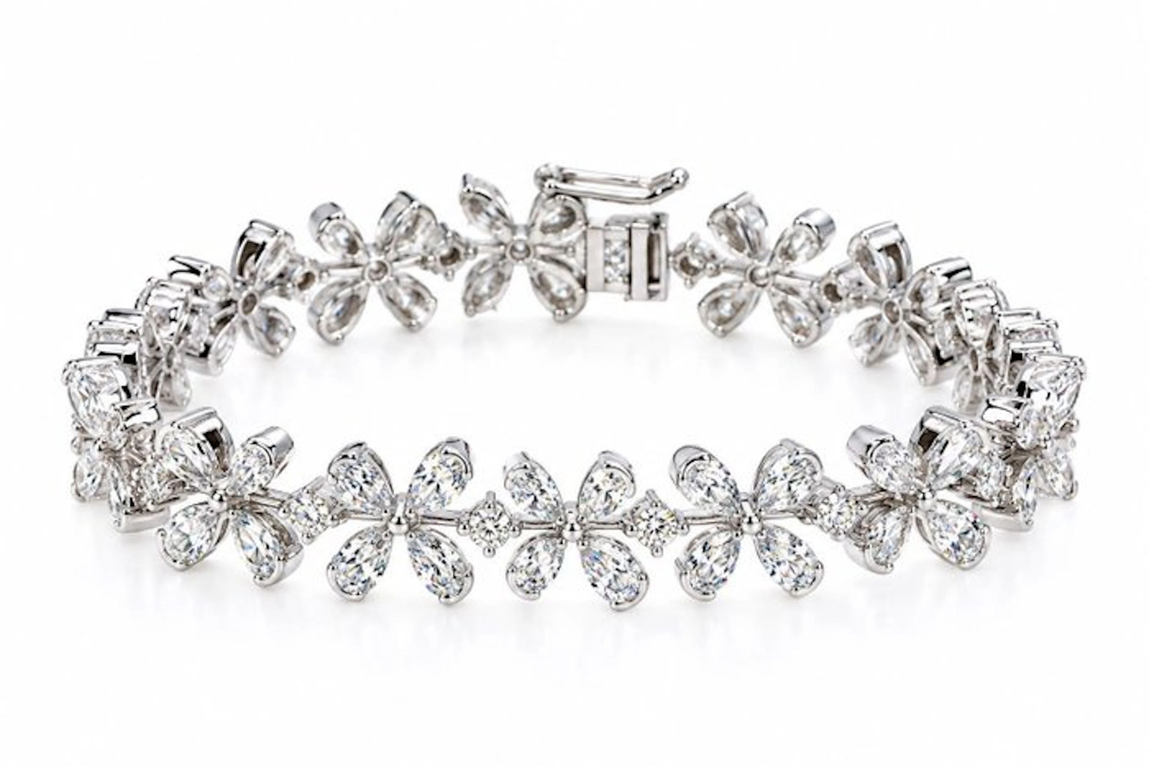 Bracelet - 14 kt. White gold - 7.43ct. tw. Diamond (Lab-grown)