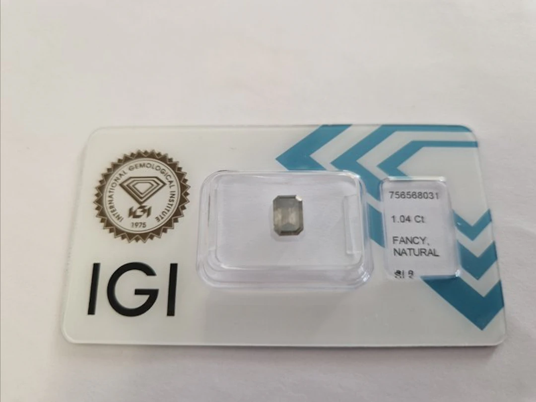 1 pcs Diamond (Natural) - 1.04 ct - Emerald - SI2...