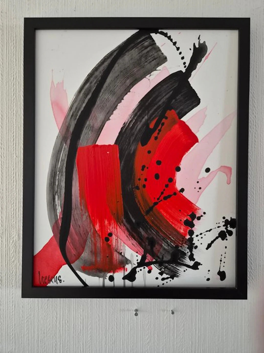 Liesens - Shadow and Surge (handpainted on canvas) met lijst