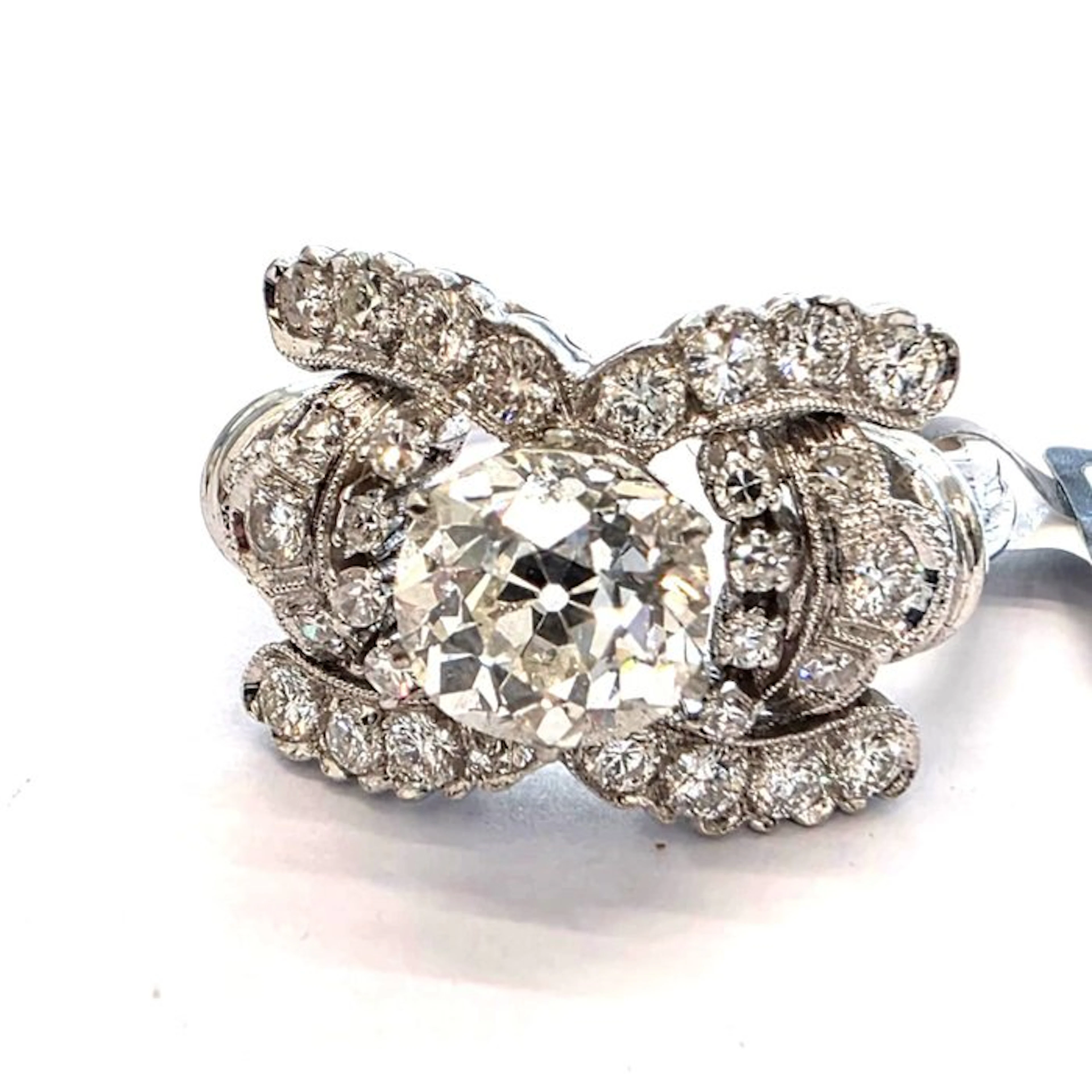 Ring - 18 kt. White gold - 2.80ct. tw. Diamond (Natural) - Diamond