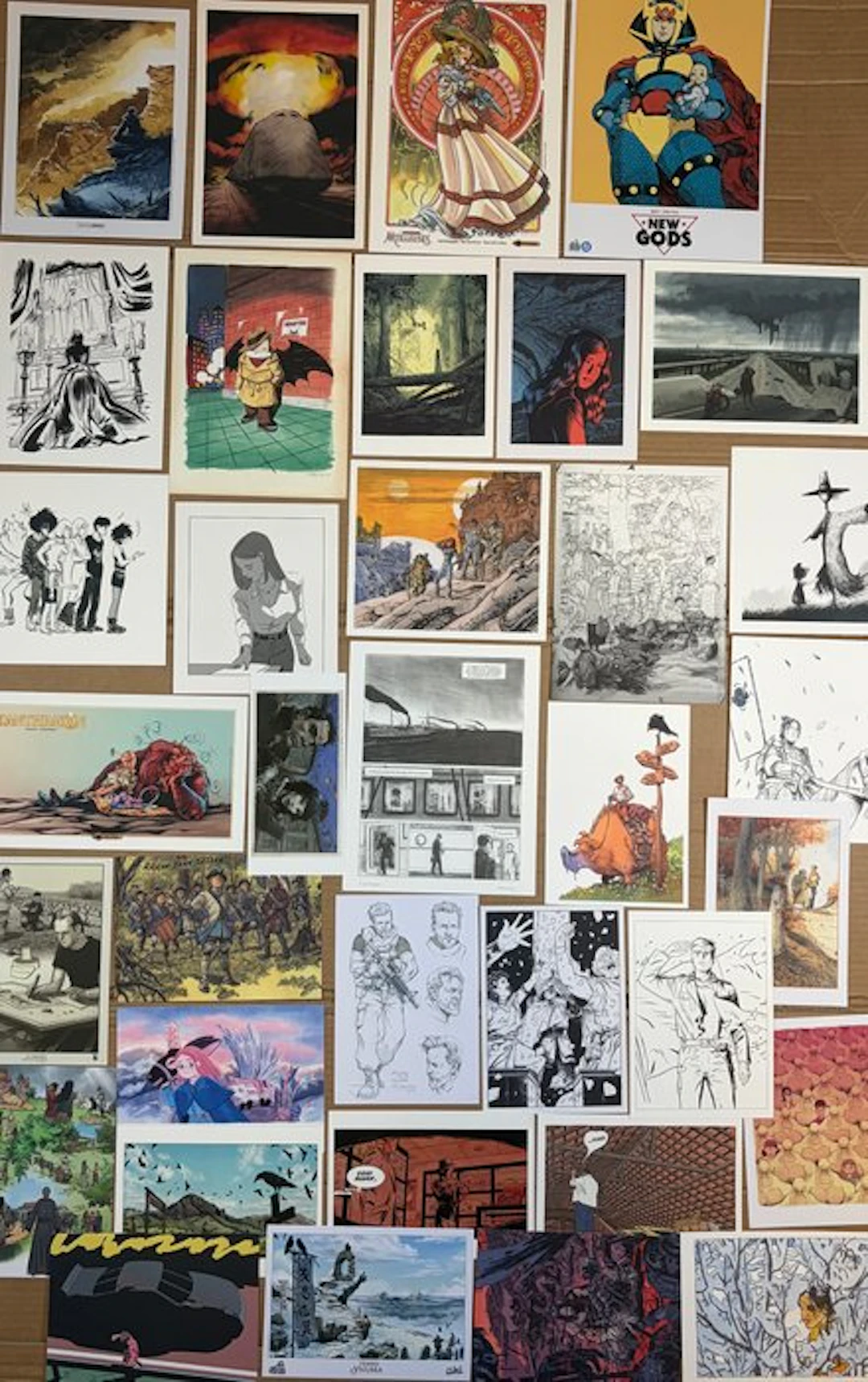 Lot de 35 Ex-Libris & Tirages à Part BD / Comics - Papier d’Art - Ex libris