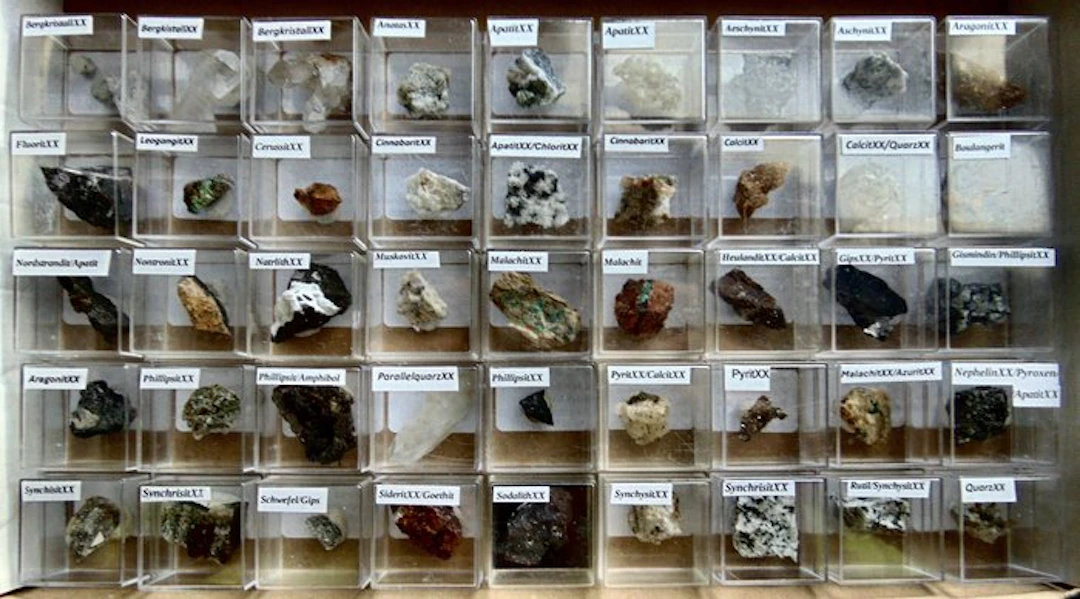 Well-curated collection of micromounts Austria - Height...