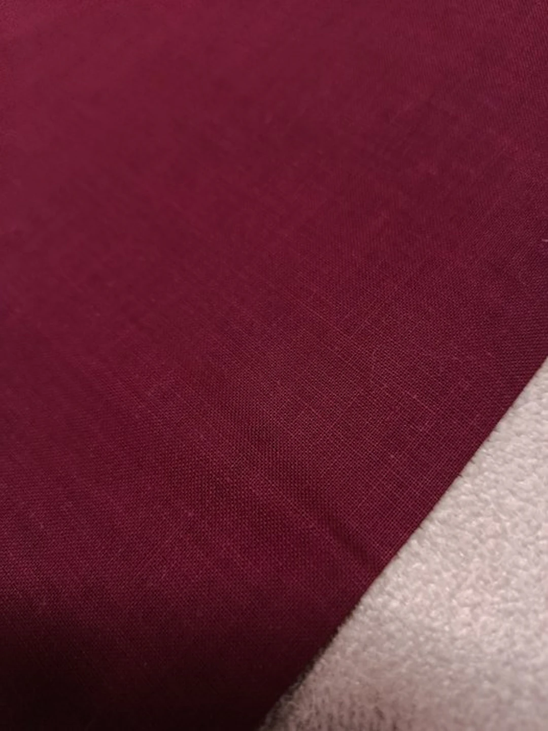 Raro tessuto in misto lino vintage bordeaux - Textile - 700 cm - 80 cm - wanted