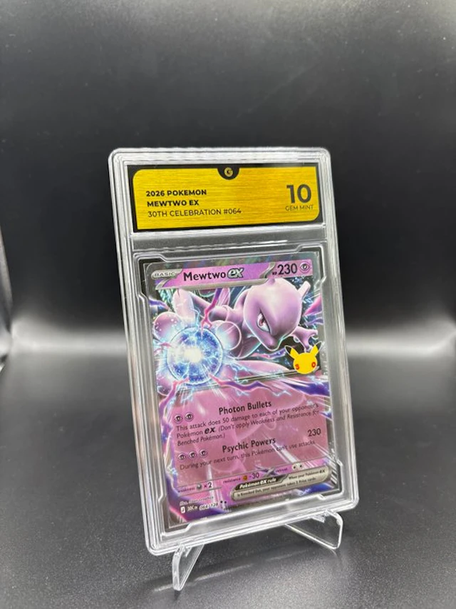 Pokémon - 1 Graded card - Mewtwo 064 30TH Anniversary - GG 10
