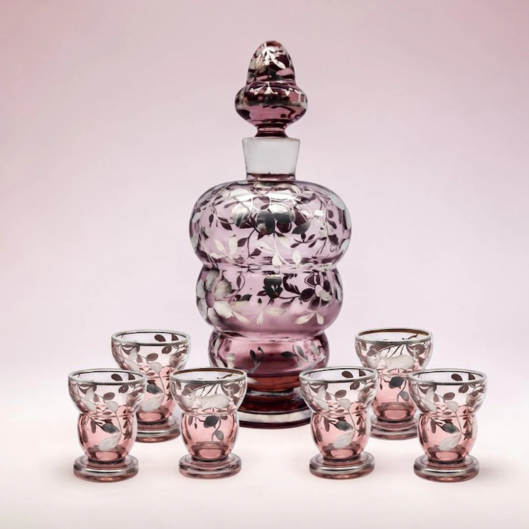 Drinking service - RARE Liqueur set with bottle featuring...