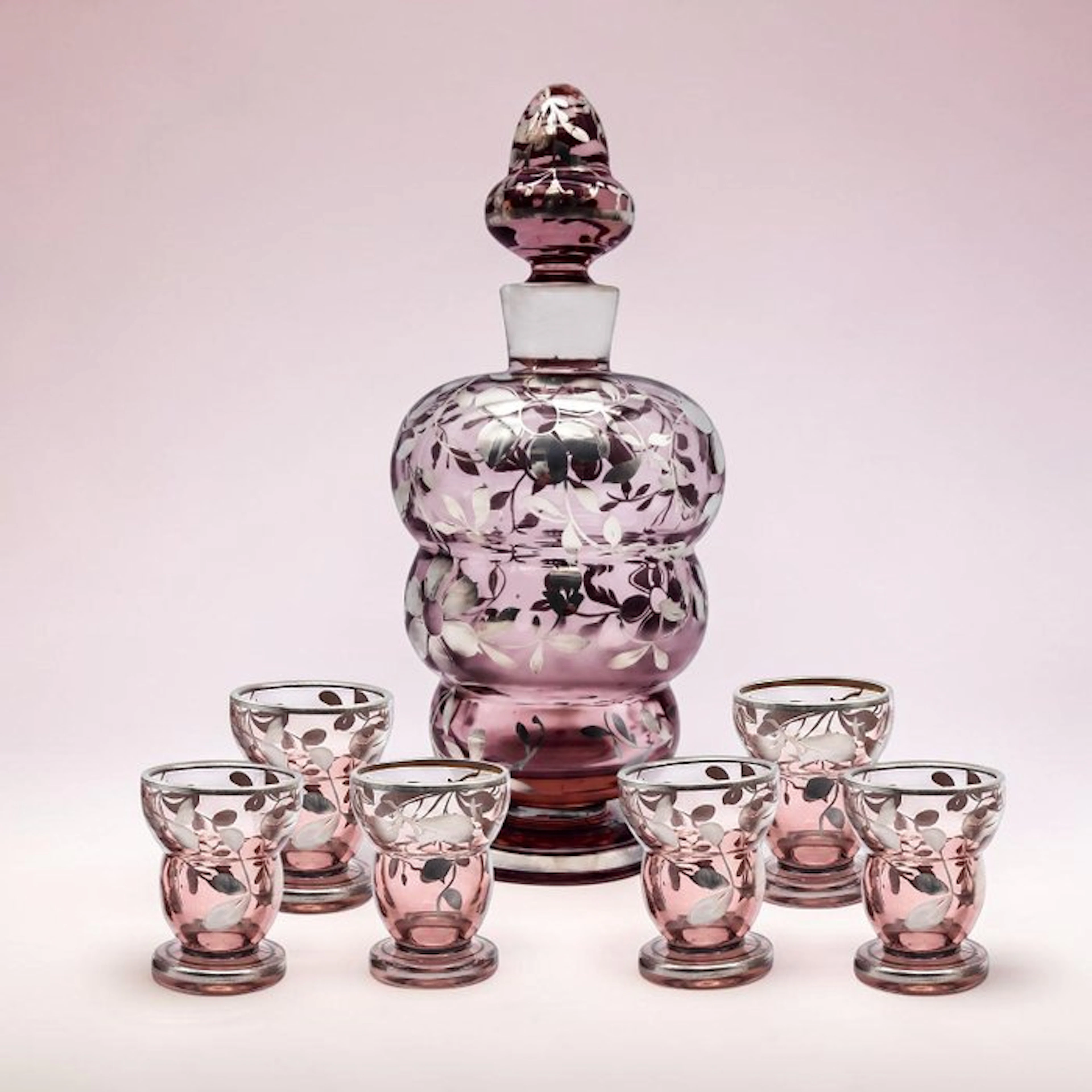 Drinking service - RARE Liqueur set with bottle featuring...