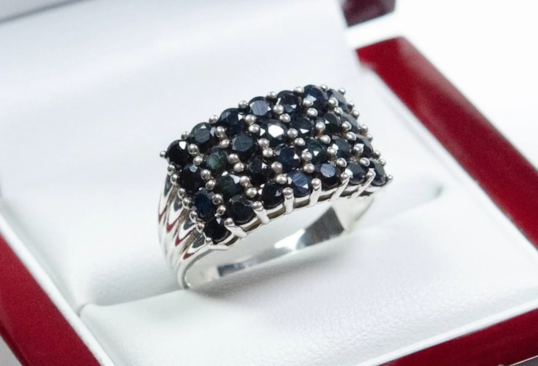 No reserve price - Ring - 925 silver - 3.50 ct sapphire