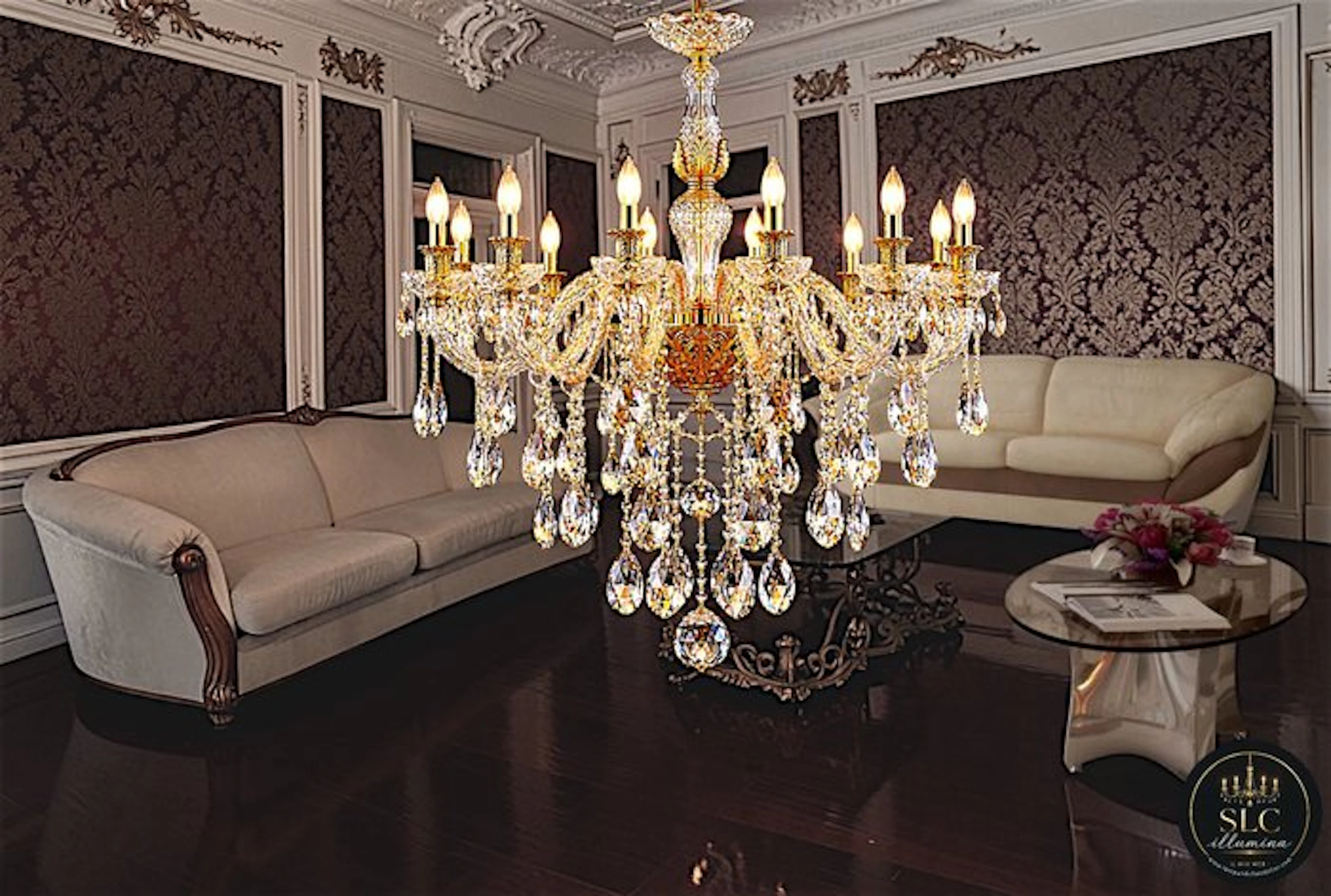 SLC Illumina - MG - Chandelier - BR12L - Crystal, RCR Crystal - BR 12L