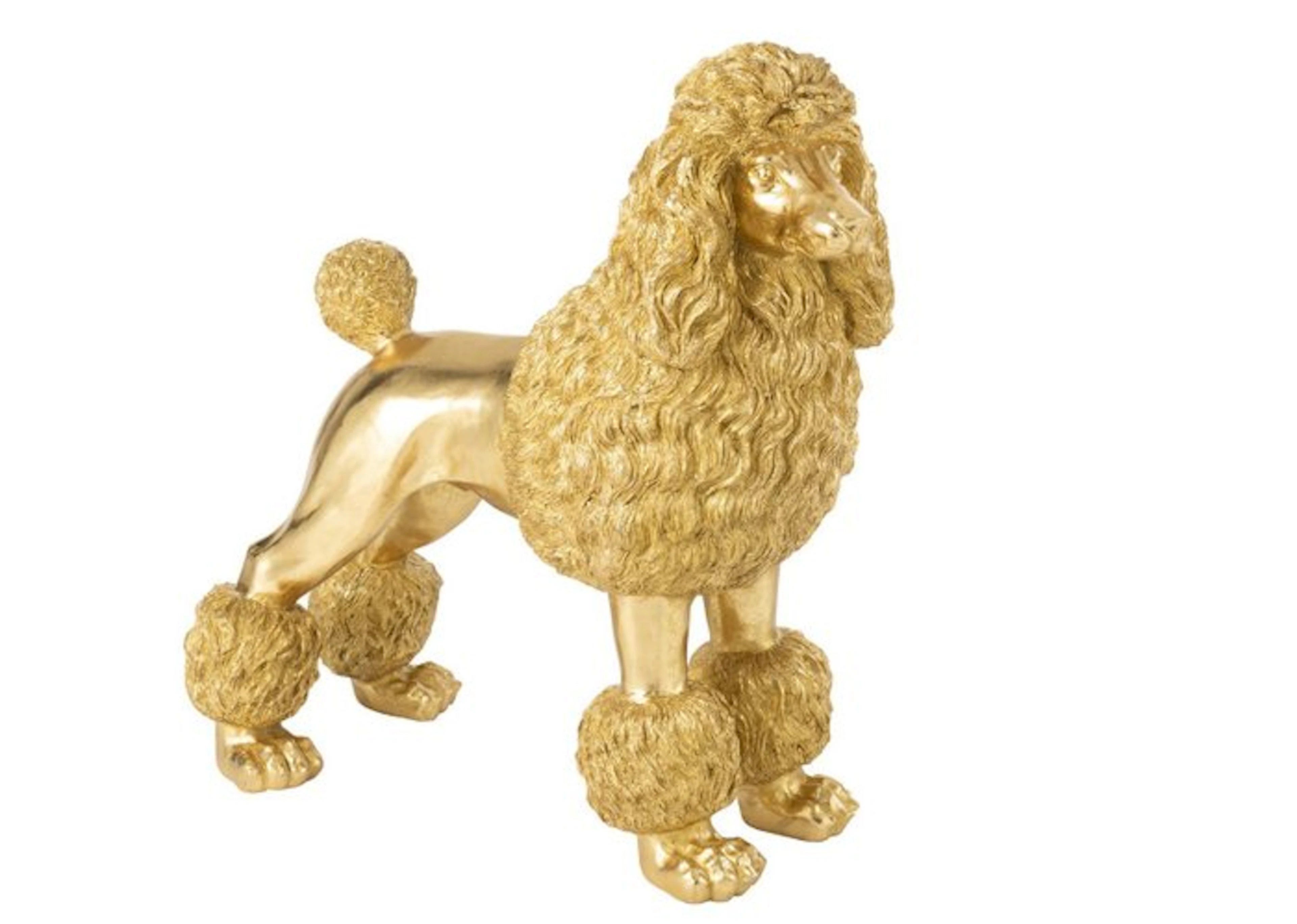 Statue, Poodle Dog - Luxury Gold - 26 cm - Resin