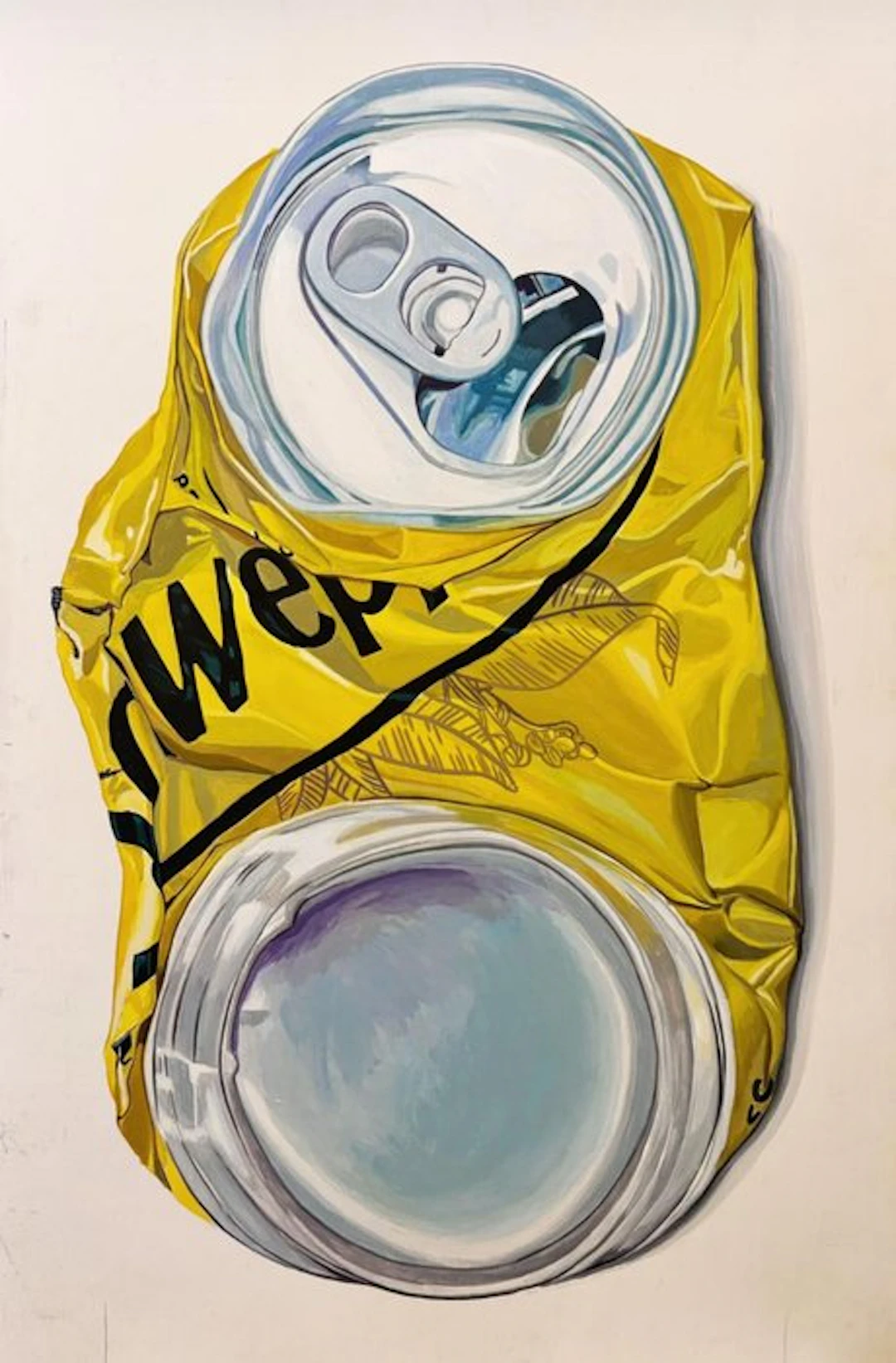 Antonio Valenzuela - Schweppes can - Acrilic on wood