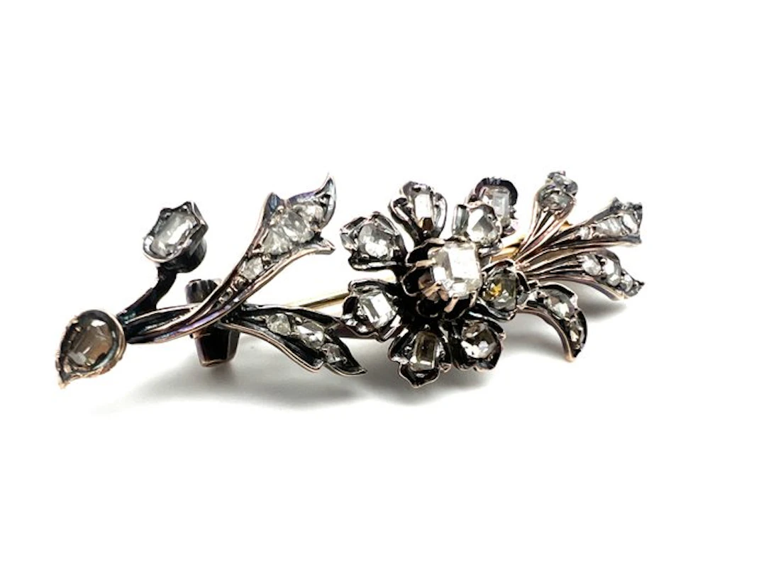 Brooch - 18 kt. Rose gold - 1.80ct. tw. Diamond (Natural)