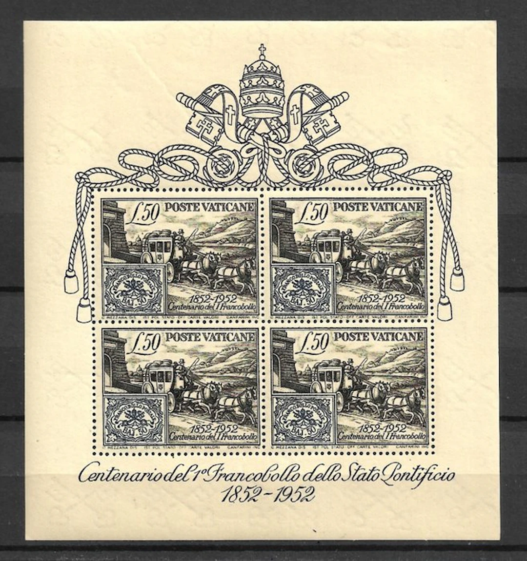 Vatican City 1952 - Mini-sheet No