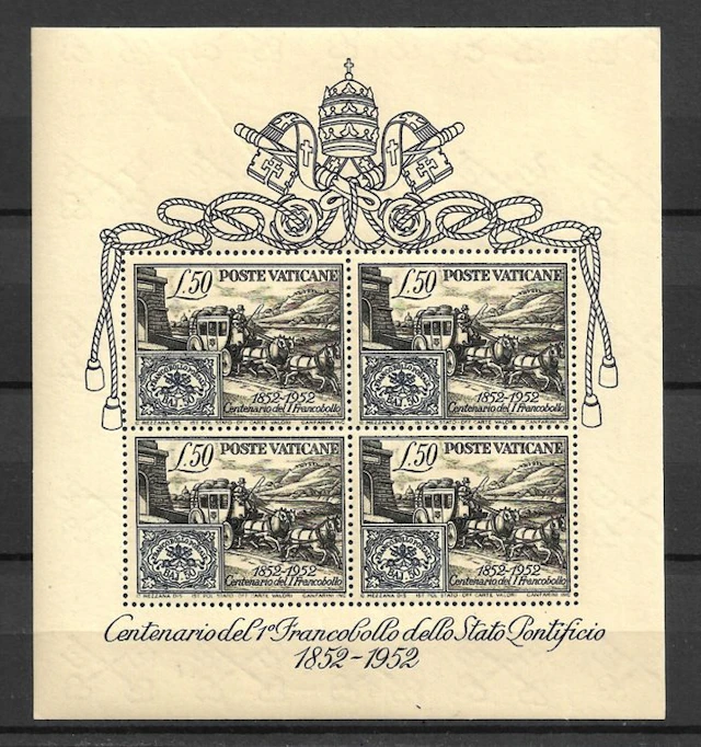 Vatican City 1952 - Mini-sheet No