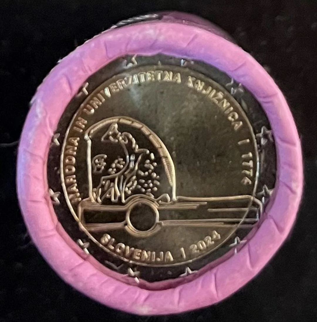 Slovenia. 2 Euro 2024 "Bibliotheek" (25 stuks) in muntrol (No reserve price)