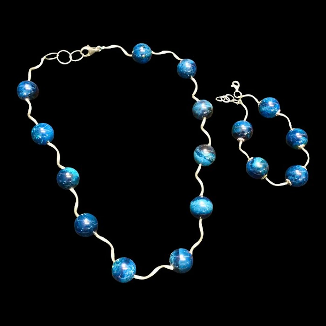 Apatite Jewellery - Height: 16 mm - Width: 16 mm- 136 g - (2)