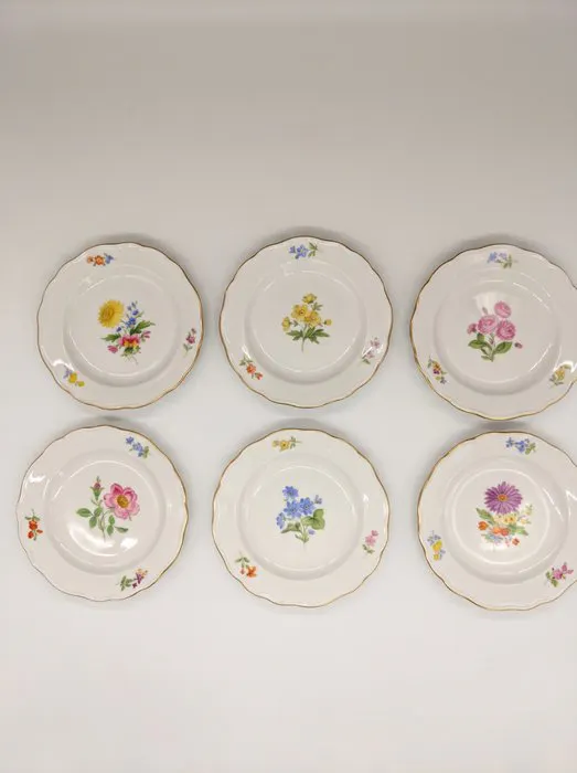 Meissen - Plate (6) - Porcelain