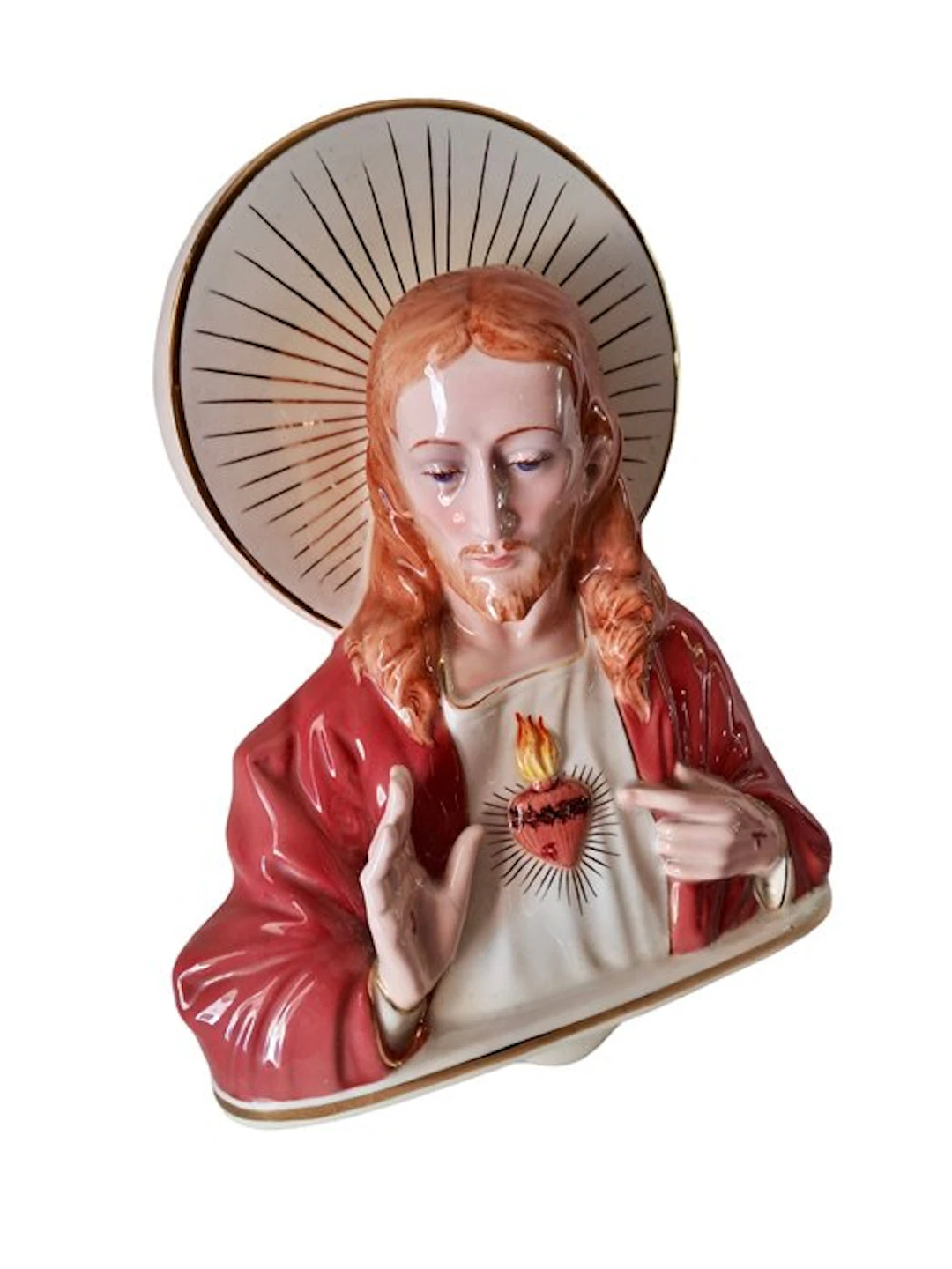Giovanni Ronzan - Wall bust - Sacred Heart of Jesus - 28...