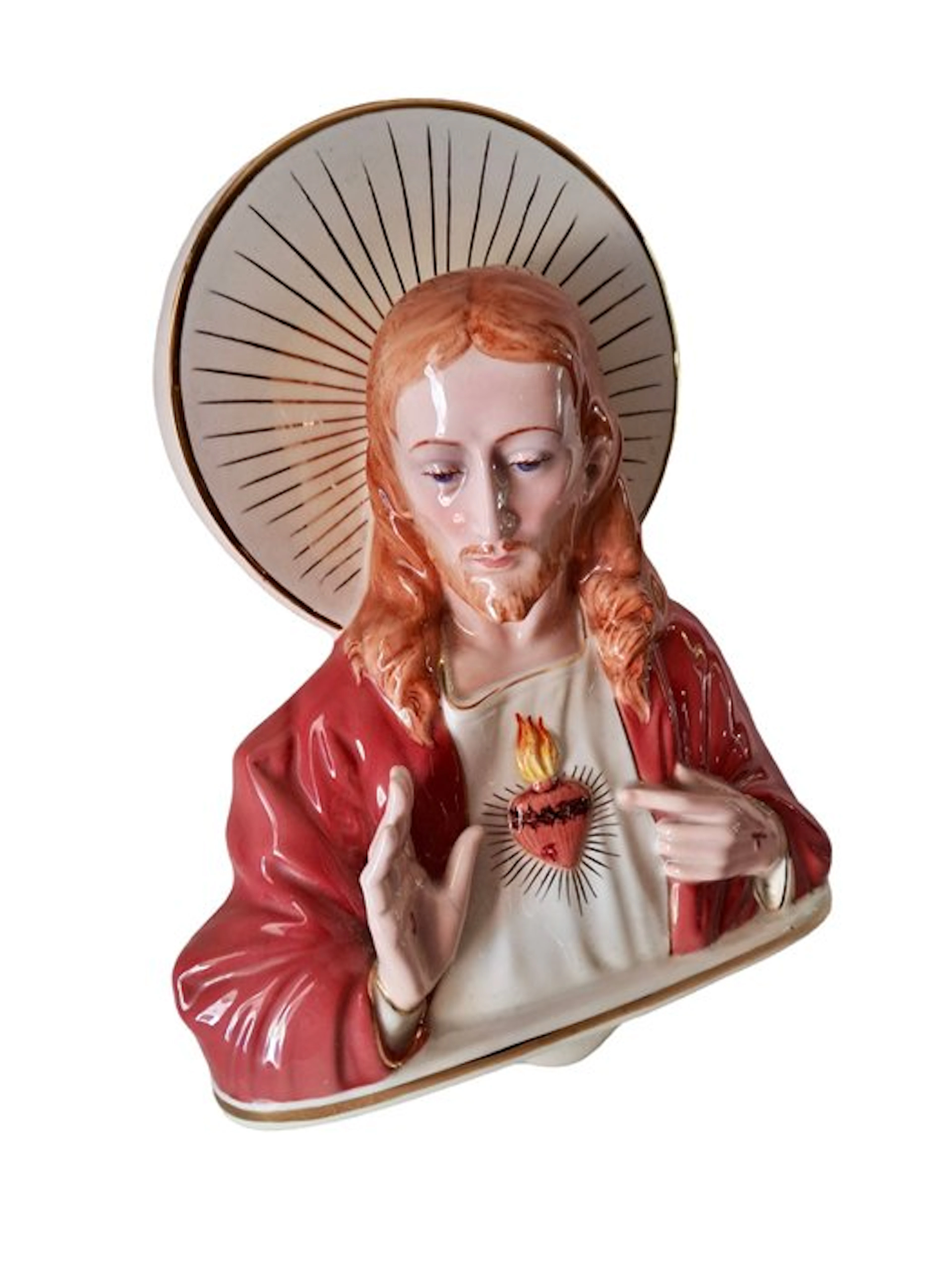 Giovanni Ronzan - Wall bust - Sacred Heart of Jesus - 28...